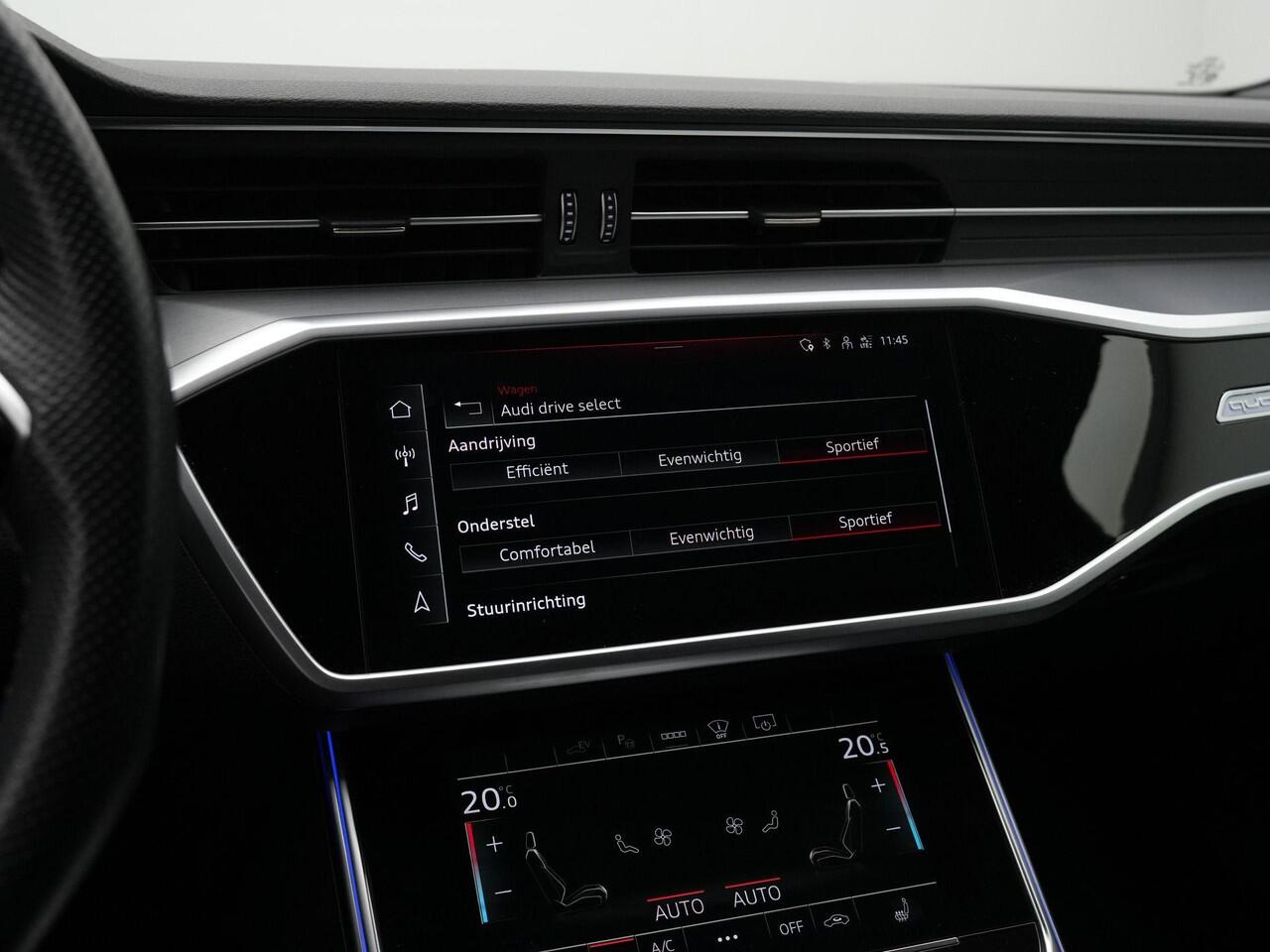 Audi A6 Avant 55 TFSI e 367 pk quattro Pro Line S Competition / S-Line | Panoramadak | Trekhaak | Demperregeling | Geheugenstoel | HD-Matrix LED | Head-up display | 360 camera | Bang & Olufsen | Leder/alcantara