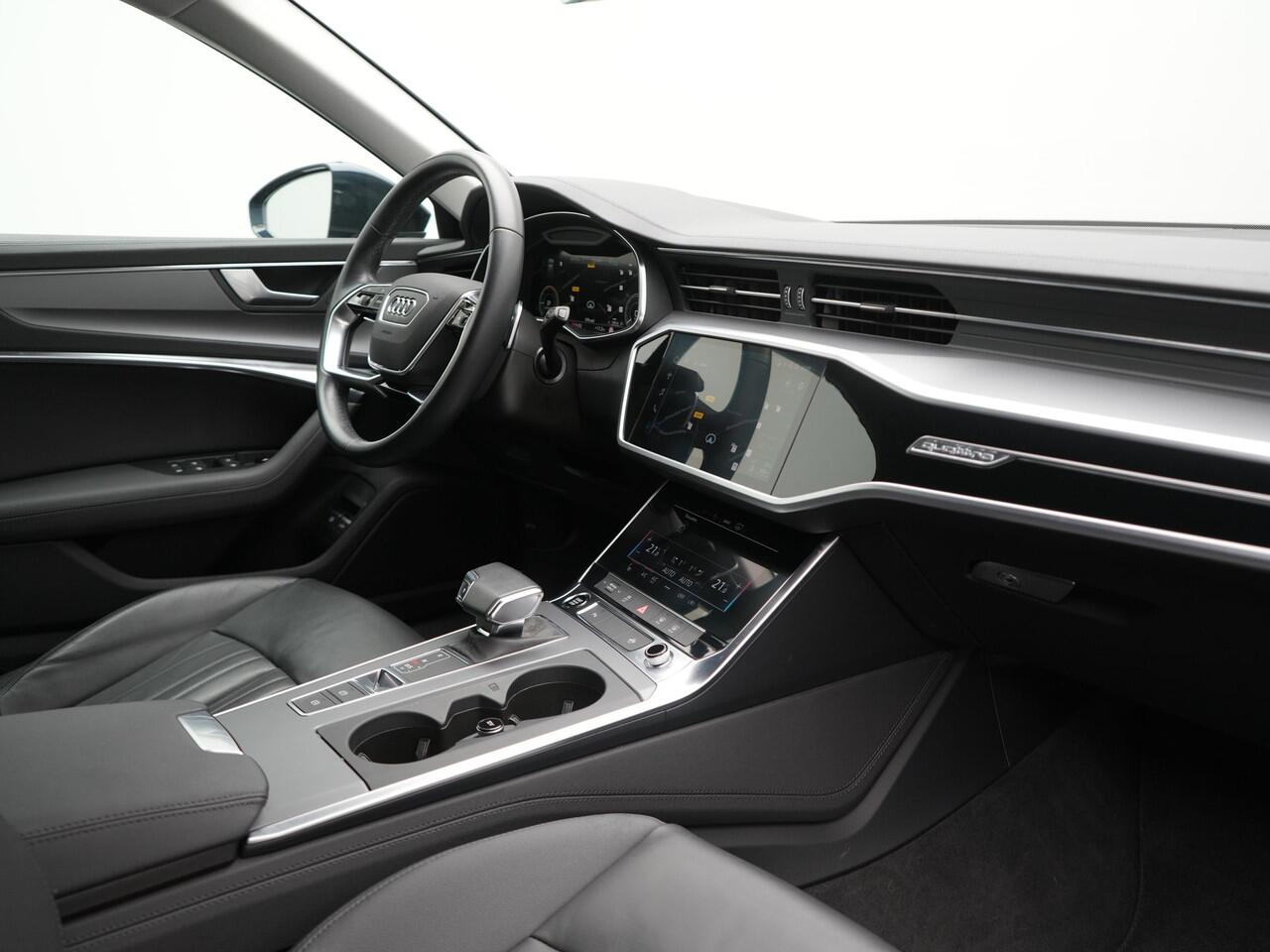 Audi A6 Avant 50 TFSI e quattro Advanced edition Plug In Hybrid 300pk Dealer O.H. PHEV | Adaptive Cruise | Lederen Sportstoelen Verwarmd | Stuur Verwarmd | Apple Carplay | Keyless | Virtual | Navigatie | DAB |