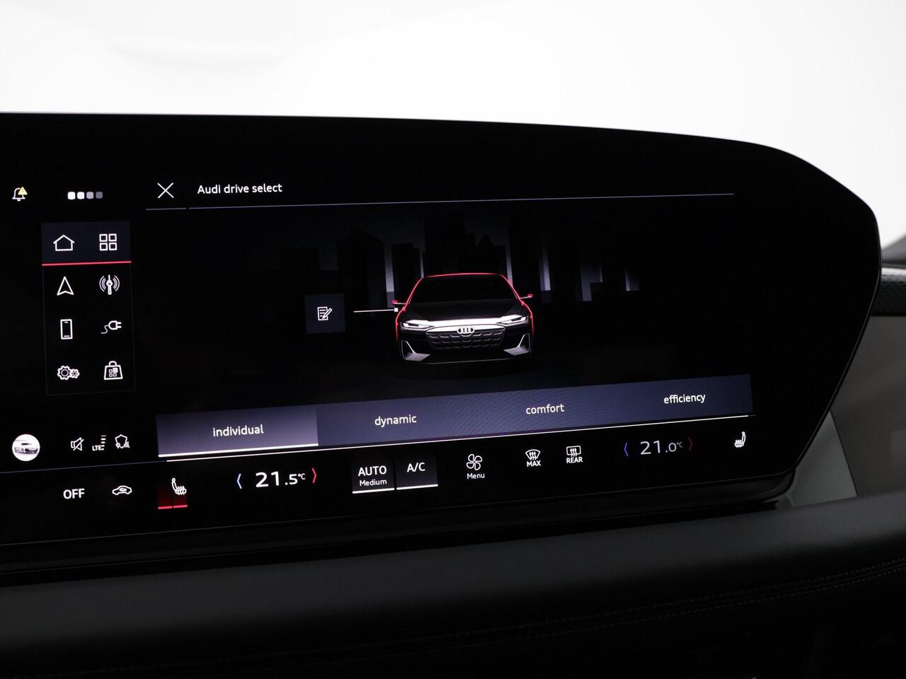 Audi A6 Sportback e-tron S edition 286 PK · Privacy glas · Remzadels rood · Sportstoel leder zwart