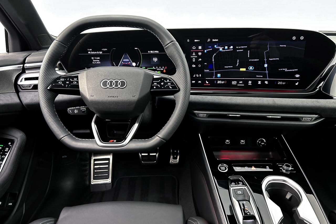 Audi A6 Avant e-Hybrid Quattro S-line Daytona grijs | Panoramadak | Trekhaak | B&O | Matrix led | 360 camera | 5 jaar garantie | Trekhaak | Digitaal display