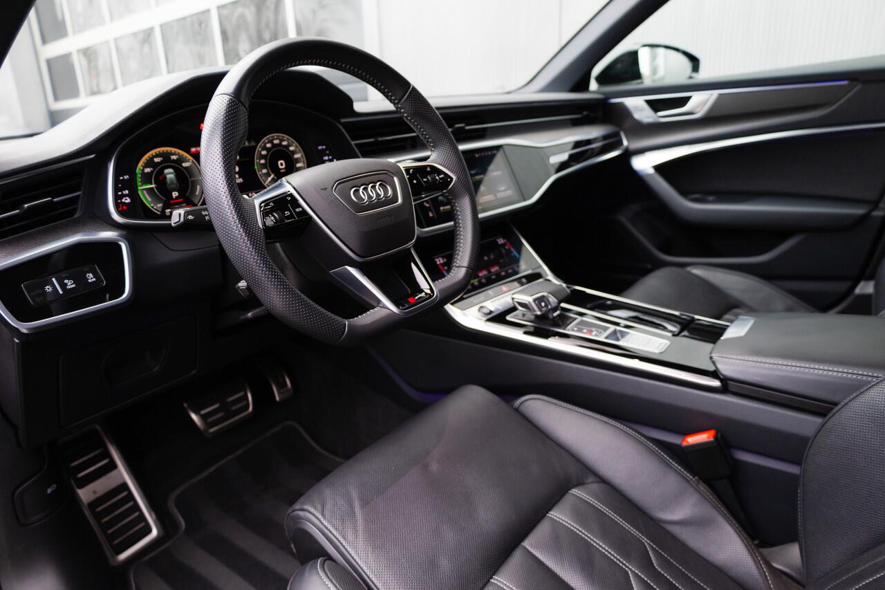 Audi A6 Avant 55 TFSI e 367 pk Quattro Pro Line S-Line Competition / Pano-Dak/ HD-Matrix/ B&O-Sound/ 360-Camera/ Carbon/ Keyless/ Adap.Cruise/ Stoel.Verw V+A/ Trekhaak/ 20" LMV
