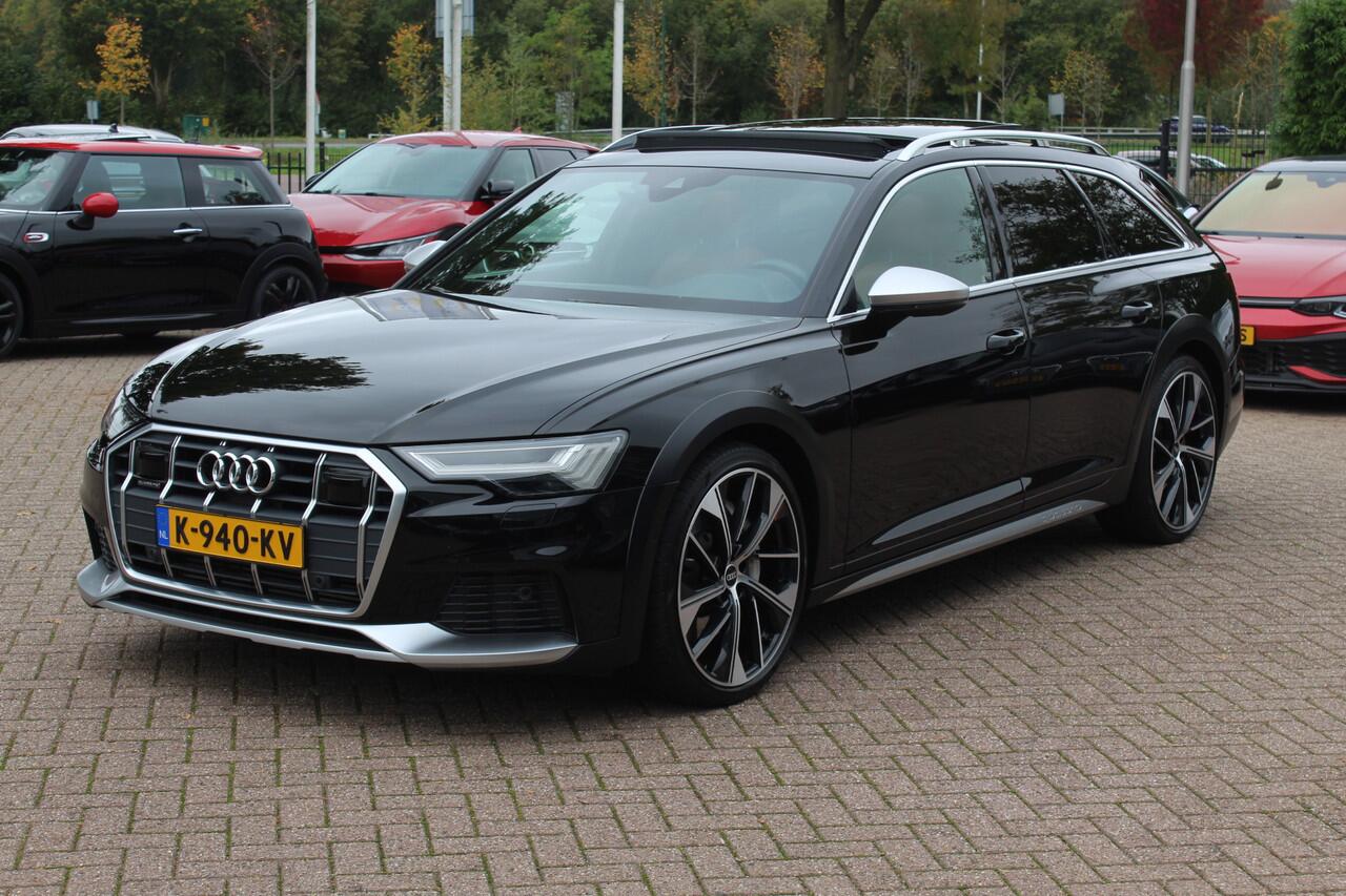 Audi A6 ALLROAD quattro 55 TFSI Pro Line Plus / Trekhaak / Panoramadak / Camera / Leder / Keyless / 20'' / CarPlay / B&O / Stuurverwarming / Dodehoek / DAB / ACC / Stoelverwarming / Zonnescherm zijruiten