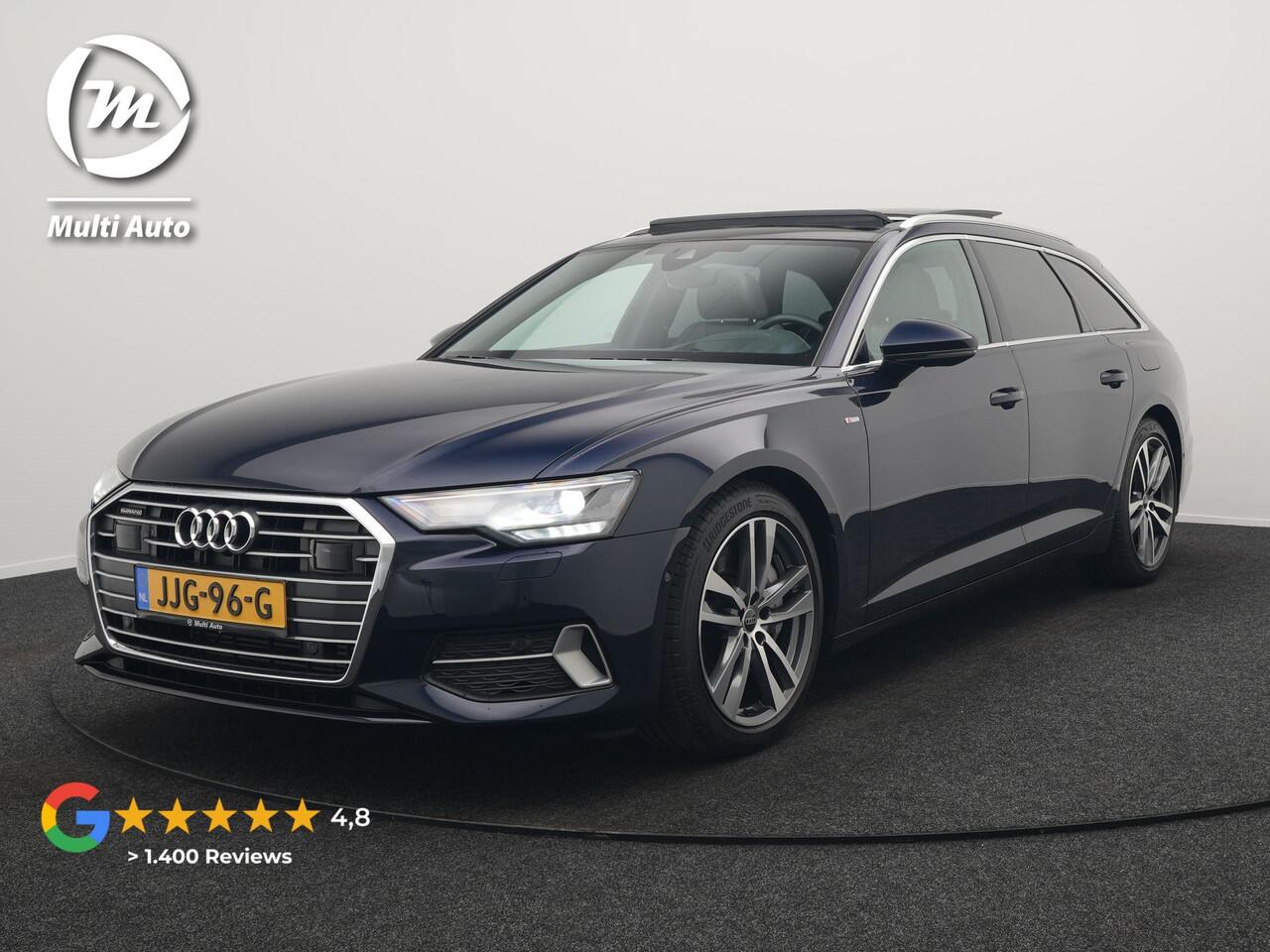 Audi A6 Avant 50 TFSI e quattro S Line Panodak Plug In Hybrid 300pk PHEV | Trekhaak | Head Up | Bang & Olufsen | Lederen Sportstoelen Verwarmd | Adaptive Cruise | Apple Carplay | Camera | Blis | Navigatie | Virtual | DAB |