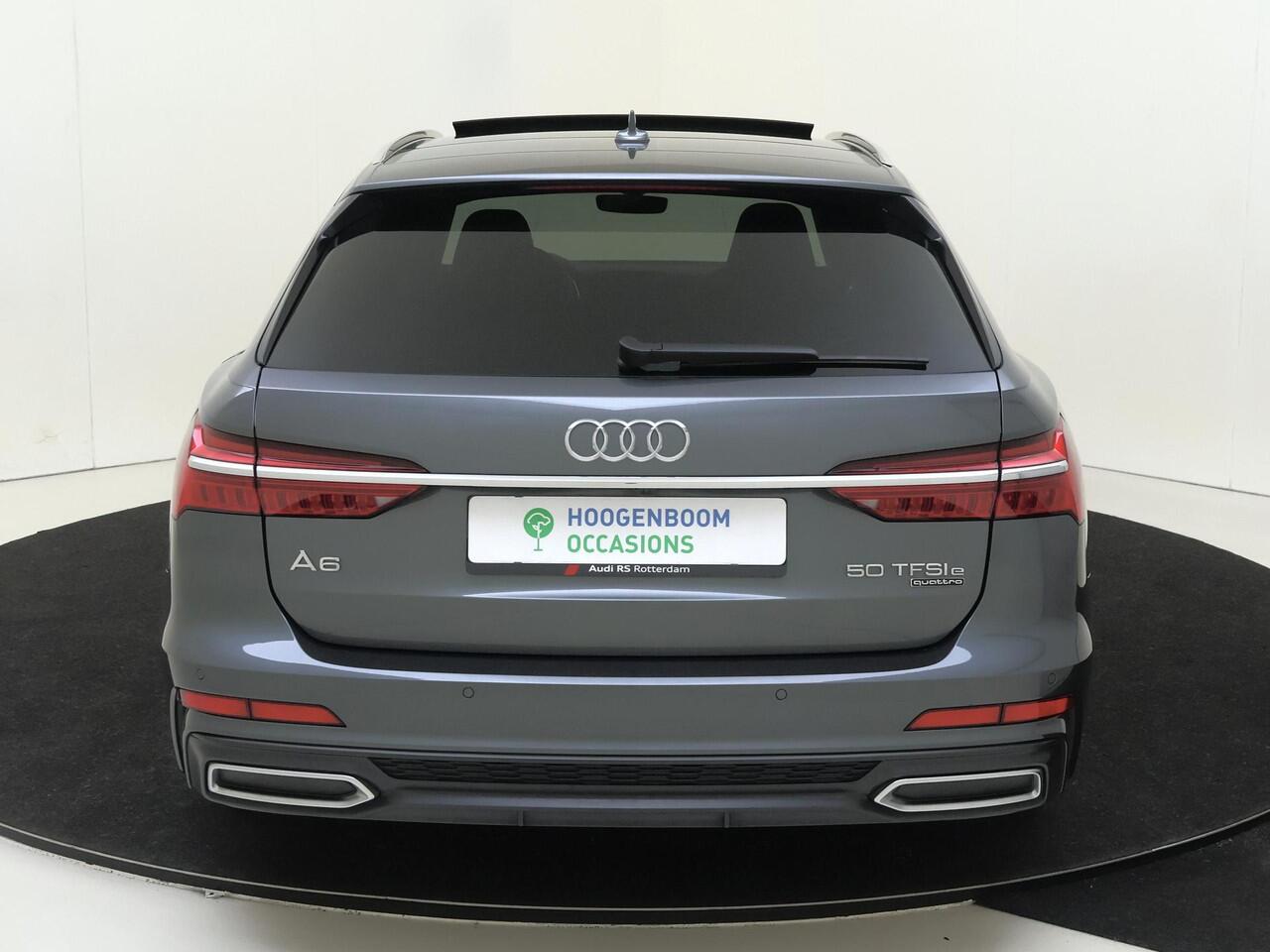 Audi A6 Avant 50 TFSI e quattro S edition Competition | SoH 90% | Panoramadak | Trekhaak | 4-zone airco | Lederen bekleding 'Valcona' | Achteruitrijcamera | Keyless | LED matrix verlichting | Adaptieve cruise control |