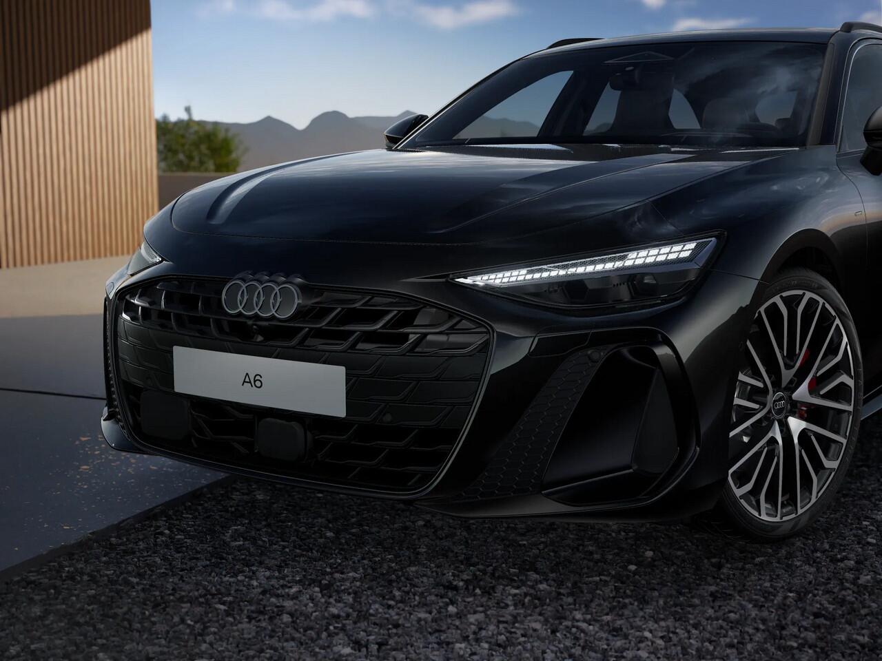 Audi A6 Avant E-Hybrid Quattro S Edition Competition, 21", pano, luchtv., tr.haak, OLED, B&O, luchtv., leder, carbon, 360 camera, memory, stl.ventilatie, HUD, privacy