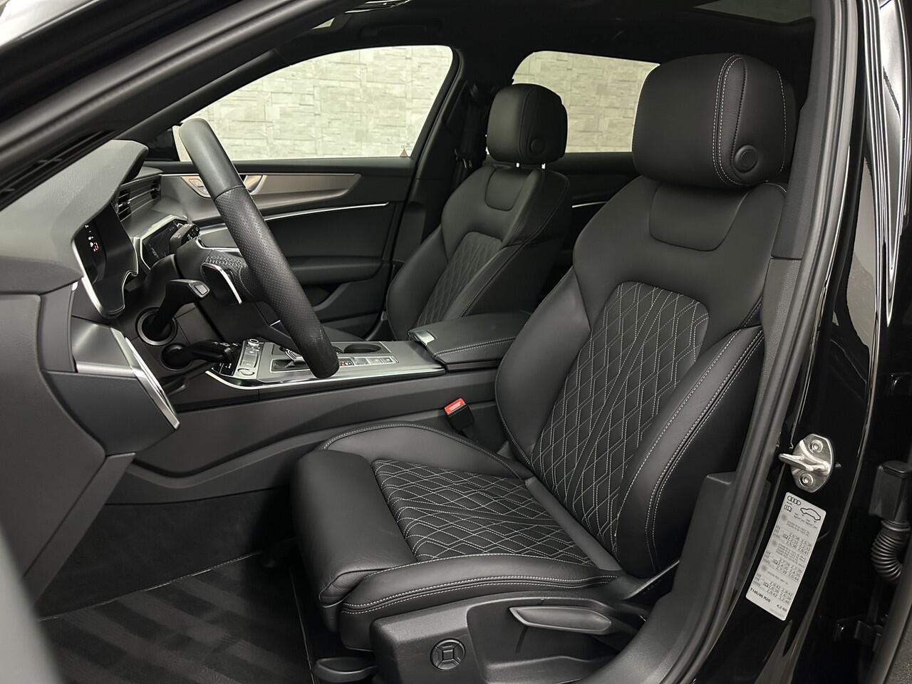 Audi A6 Avant 55 TFSI V6 340PK S-Line | Luchtvering | ACC | B&O | Panorama | 360 Camera | Matrix-LED | Trekhaak | RS-Leder | Standkachel | 4-Zone Clima | 21'' | Stoelverwarming V+A | Carplay | Lane & Side Assist | Virtual-Cockpit | Draadloos Laden.