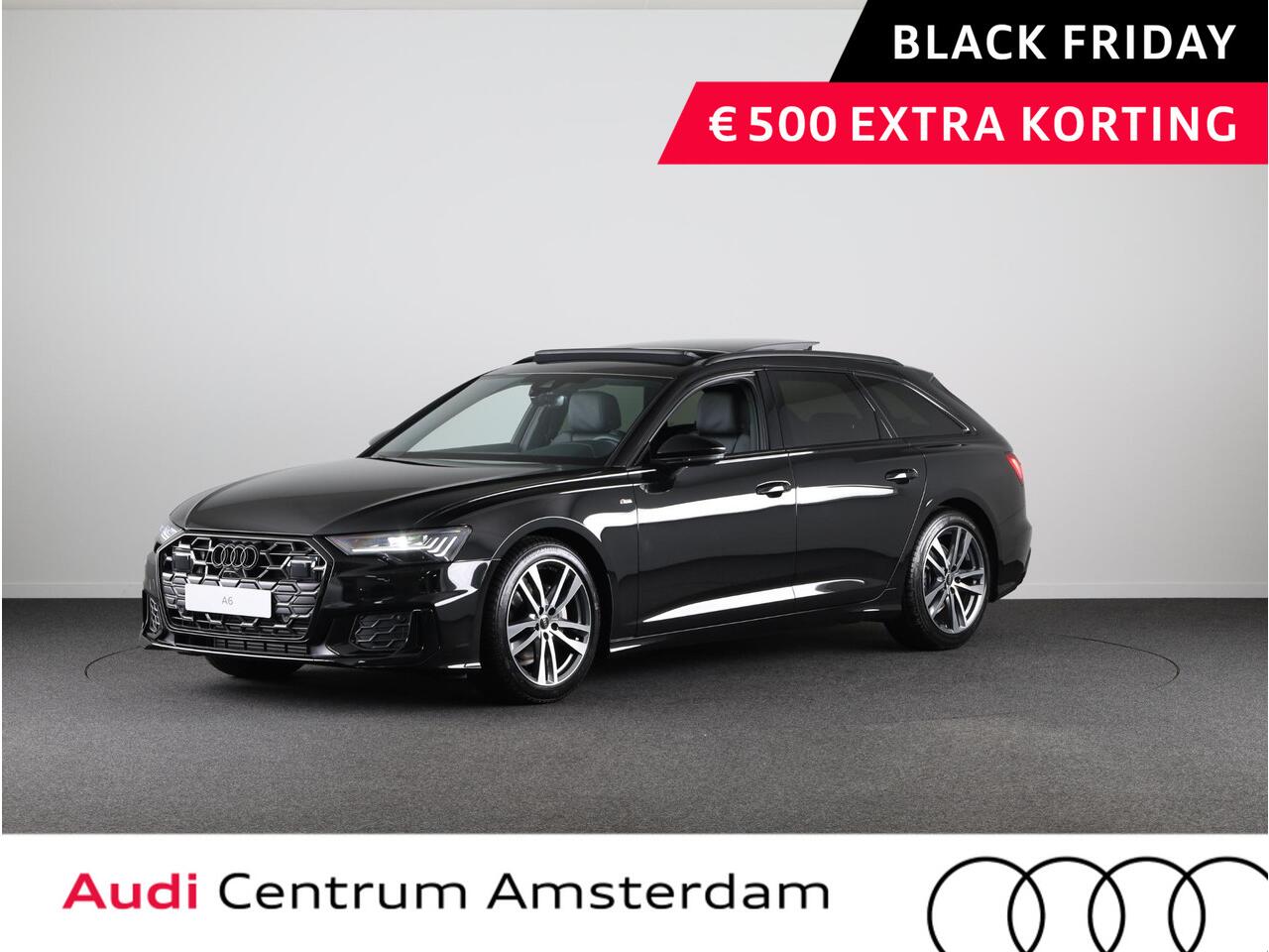 Audi A6 Avant 40 TFSI S edition Competition 204pk | Private lease vanaf ¤ 1.140,- per maand | Panoramadak, achteruitrijcamera, Optiekpakket zwart plus, stoelverwarming voorin, variabele hoofdsteunen