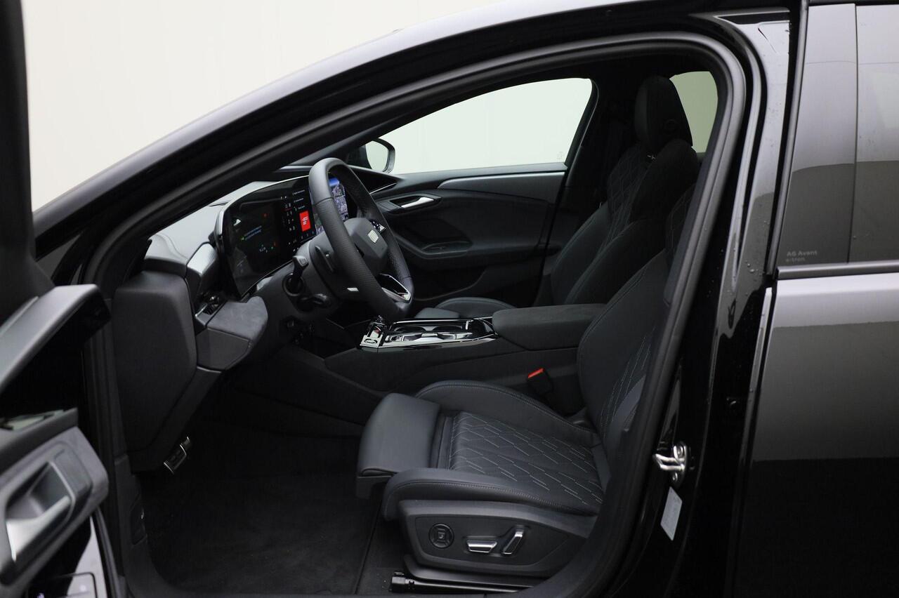 Audi A6 Avant e-tron S edition e-tron 100kWh 367 PK · Tech pro · Panorama-glasdak · Sportstoel plus leder zwart · Stoelmassage + ventilatie