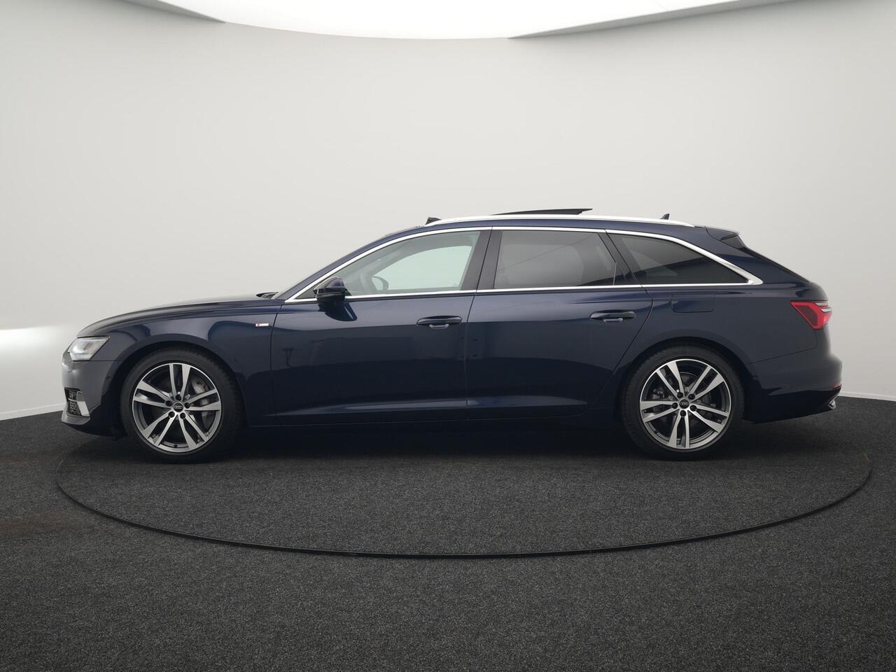 Audi A6 Avant 50 TFSI e quattro S Line Panodak Plug In Hybrid 300pk PHEV | Trekhaak | Head Up | Bang & Olufsen | Lederen Sportstoelen Verwarmd | Adaptive Cruise | Apple Carplay | Camera | Blis | Navigatie | Virtual | DAB |