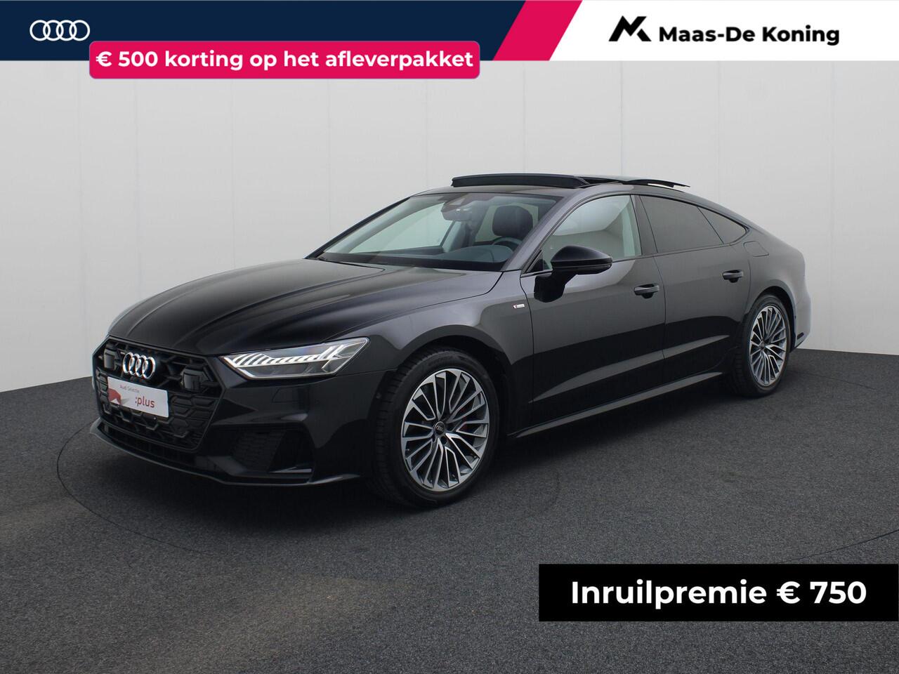 Audi A7 Sportback 55 TFSIe 270kW/367PK quattro S Line · Panoramadak · 360° Camera + Parkeersensoren · Leder · Trekhaak· Garantie t/m 10-01-2028 of 80.000km