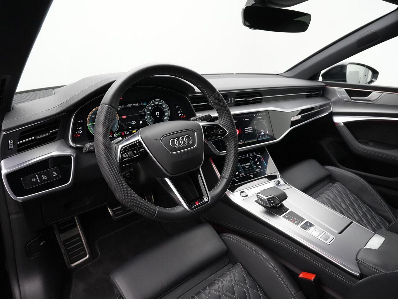 Audi A7 Sportback 55 TFSI e 367 pk S-tronic quattro Competition / S-Line | Panoramadak | Trekhaak | Valcona leder | Laser LED | Demperregeling | Head-up display | 360 camera | Bang & Olufsen