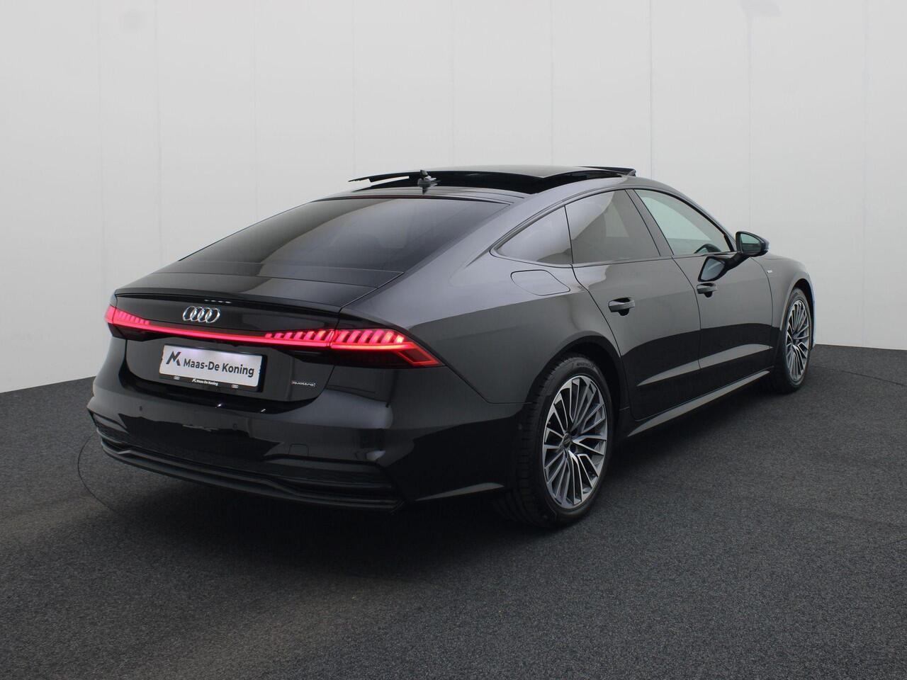 Audi A7 Sportback 55 TFSIe 270kW/367PK quattro S Line · Panoramadak · 360° Camera + Parkeersensoren · Leder · Trekhaak· Garantie t/m 10-01-2028 of 80.000km