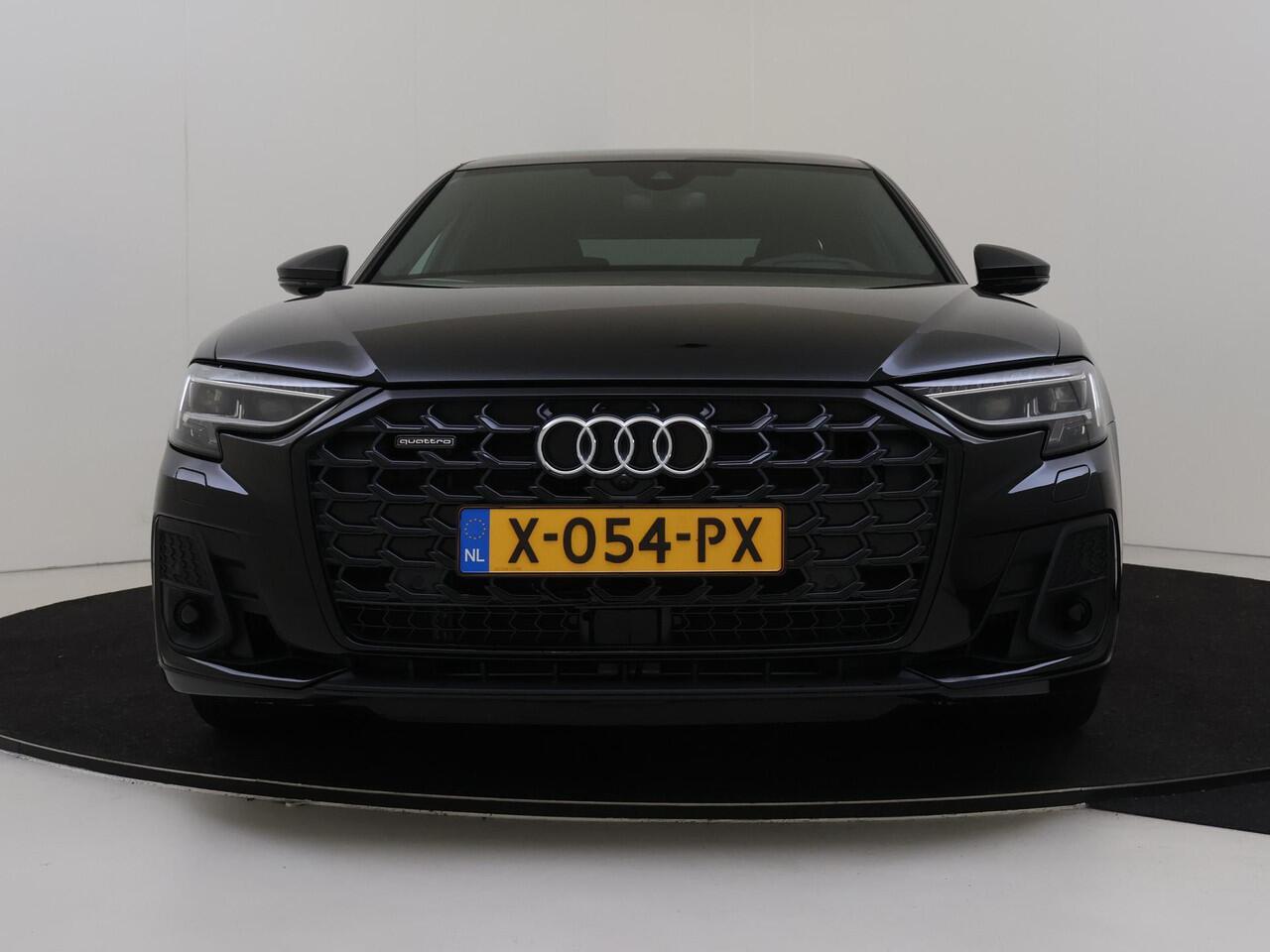 Audi A8 60 TFSI e quattro | Panoramadak | Luchtvering | Bang & Olufsen | 360 camera | 4-zone airco inclusief stoelverwarming achter | Head-up display | Stoelventilatie voor inclusief massagefunctie | Servosluiting portieren | LED matrix verlichting |