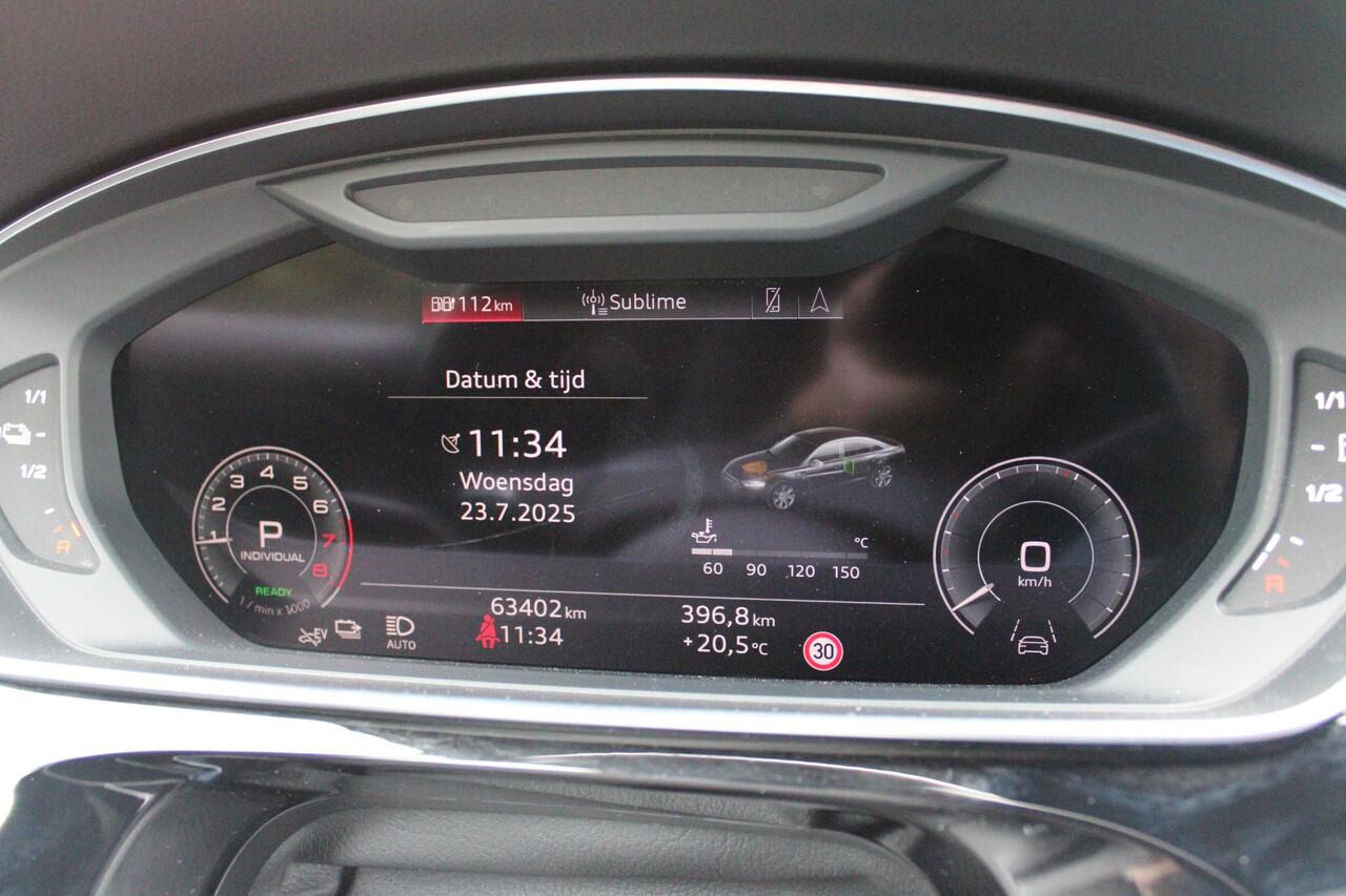 Audi A8 60 TFSI 450PK e-HYBRID QUATTRO PRO LINE PLUS | PANORAMISCH SCHUIF/KANTEL DAK | STUUR/STOEL VERWARMING | ELEKTRISCH BEDIENBAAR STUURKOLOM | SFEER VERLICHTING | COMFORT HOOFDSTEUNEN | LICHTMETALEN VELGEN 20" | BANG & OLUFSEN SOUND SYSTEM | SERVOSLUITING VOO