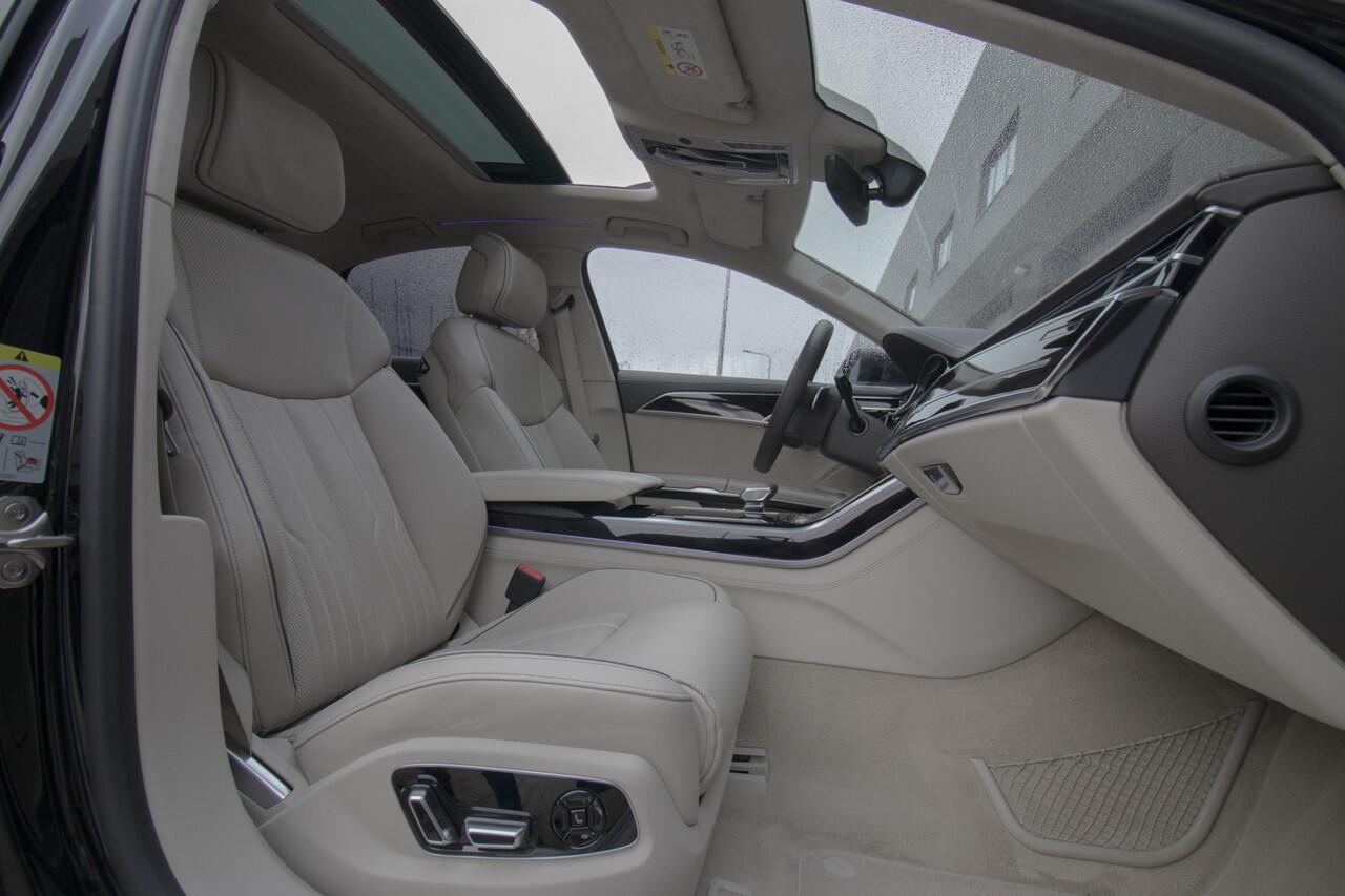 Audi A8 60 TFSI e Quattro Pro Line Plus | PHEV | Pano | Luchtvering | B&O | Matrix Laser LED | Alcantara Hemel | Leder Uitgebreid | Tour | Piano Lak | Sfeer | 3D 360 View | HUD | Dealer Onderhouden | Garantie