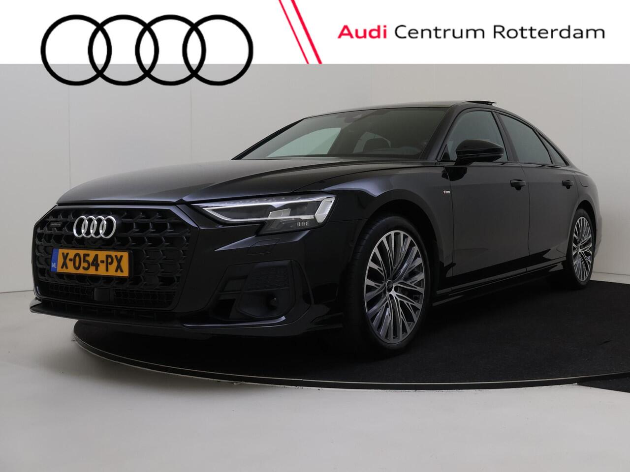Audi A8 60 TFSI e quattro | Panoramadak | Luchtvering | Bang & Olufsen | 360 camera | 4-zone airco inclusief stoelverwarming achter | Head-up display | Stoelventilatie voor inclusief massagefunctie | Servosluiting portieren | LED matrix verlichting |