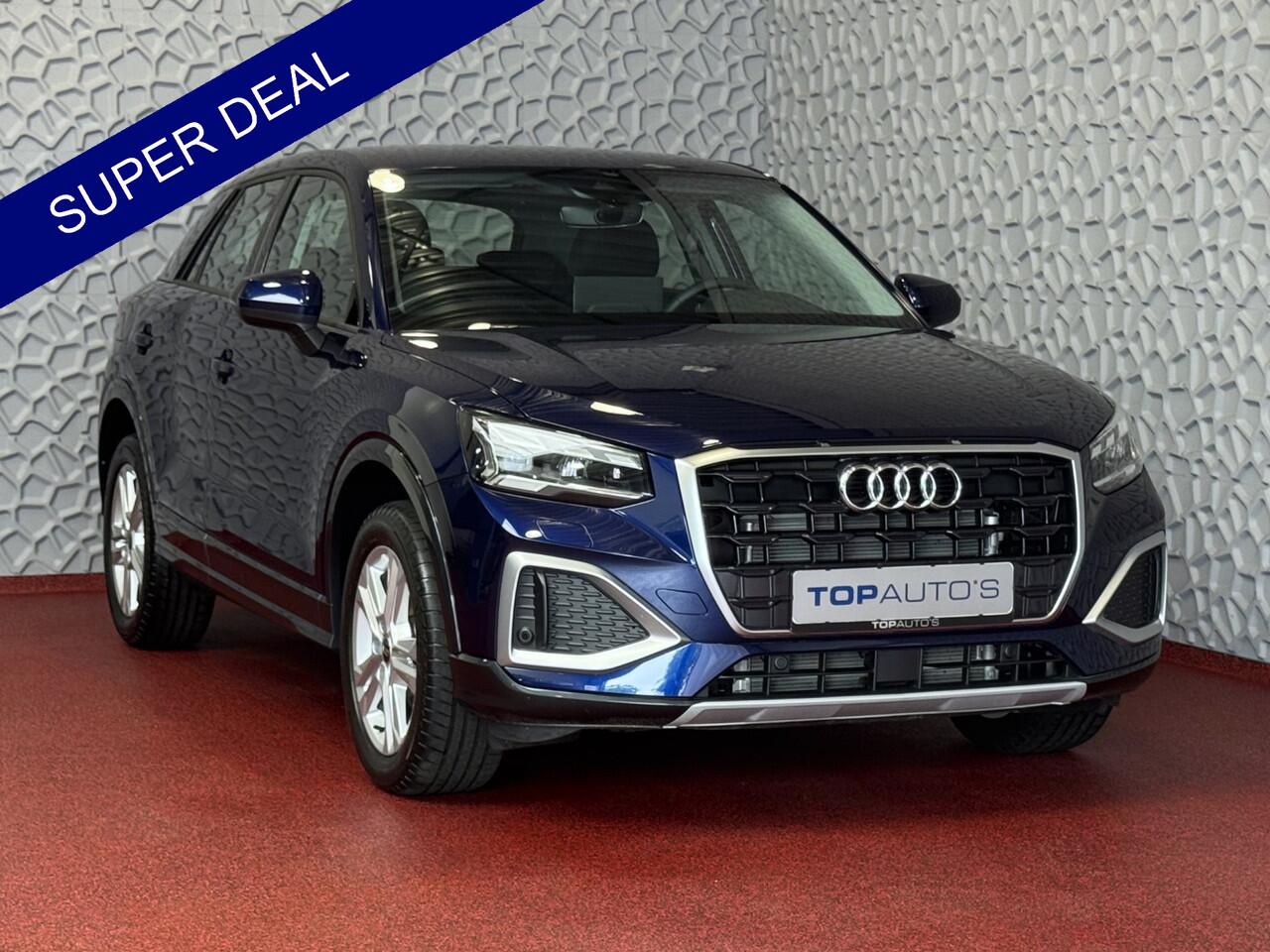 Audi Q2 35 TFSI 1.5 S EDITION NAVARRA BLAUW ELEK.KLEP 150PK VIR.COCKPIT 18''LMV TOUCHSCREEN CARPLAY NAVI CAMERA LED STOELVERW. PDC 03/2025 "Audi rijden begint bij Topautos.nl - 20 Audi topmodellen direct op voorraad!"