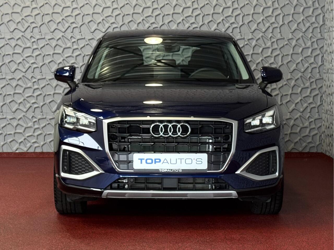 Audi Q2 35 TFSI 1.5 S EDITION NAVARRA BLAUW ELEK.KLEP 150PK VIR.COCKPIT 18''LMV TOUCHSCREEN CARPLAY NAVI CAMERA LED STOELVERW. PDC 03/2025 "Audi rijden begint bij Topautos.nl - 20 Audi topmodellen direct op voorraad!"