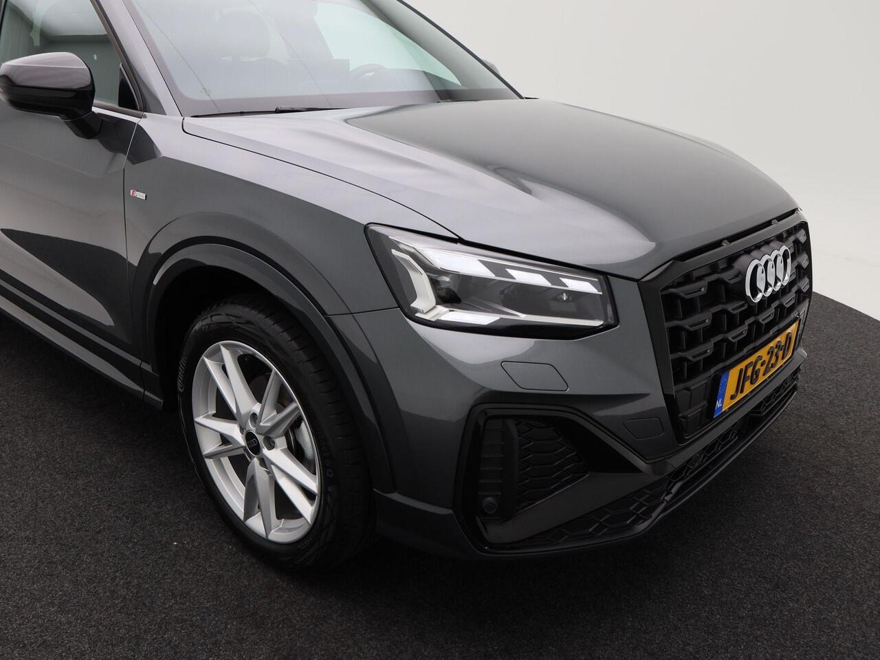 Audi Q2 35 TFSi 150 Pk Automaat S-Line | Trekhaak | Adaptive Cruise | Volledig Leder | Full LED | Camera | Navigatiesysteem | Stoel Verwarming | Elektrische Achterklep | Parkeersensoren | 18 Inch | 5.207 Km!