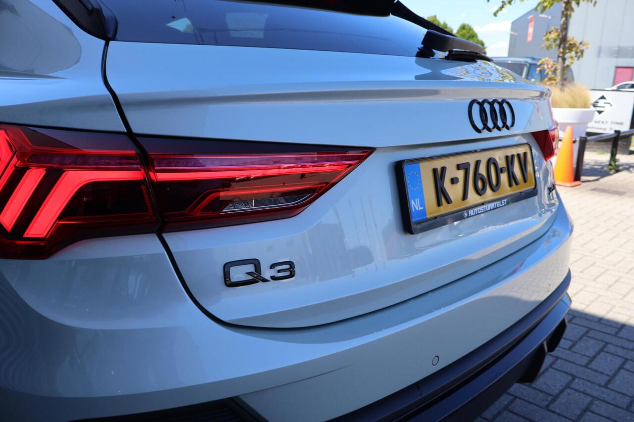 Audi Q3 Sportback 35 TFSI S Edition 2e Eigenaar | Dealer Onderh | NL-Auto | BTW | Pano | S-Line | Sfeer | B&O | Donkere Hemel | Vitrual Cockpit | Stoelverwarming | ELek Klep | Navi | PDC | Full Led | Carplay | Climate