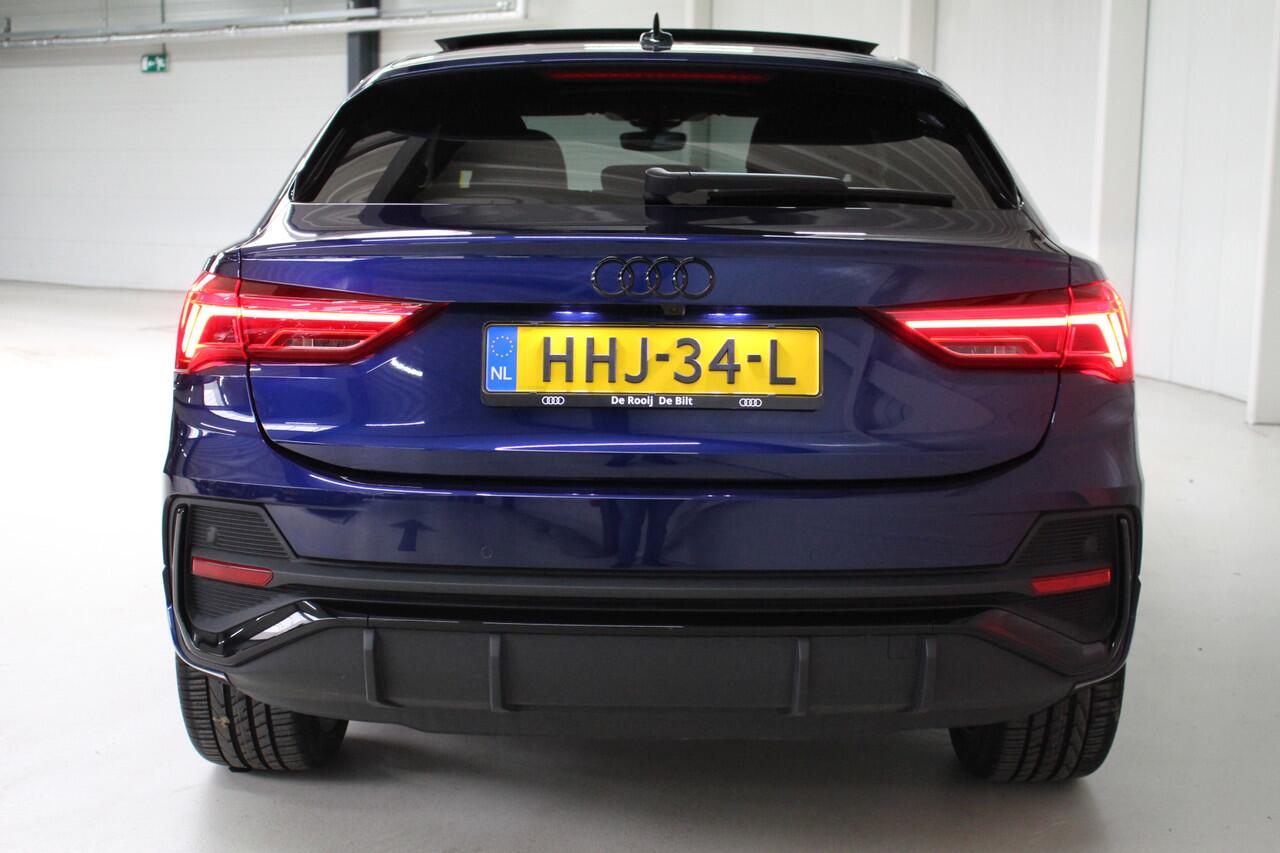 Audi Q3 Sportback 35 TFSI S Edition Competition Blackstyle Panoramadak | 20" Velgen | Camera | Keyless | Leder
