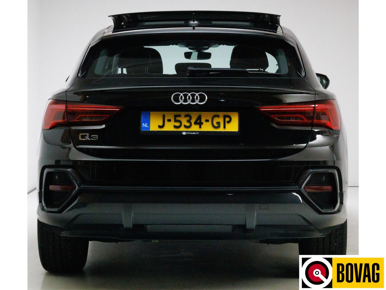 Audi Q3 Sportback 35 TFSI Business Edition 150 PK | Panoramadak | Leer | 360 camera | El. achterklep Stoelverwarming, Navigatie, App-connect, Lane assist, Cruise, Led verlichting, Regensensor