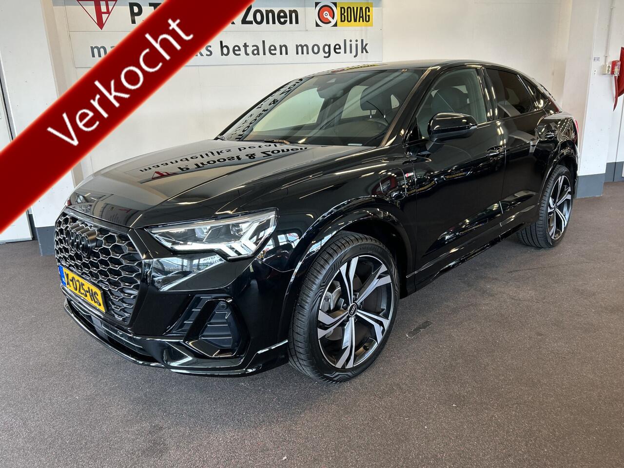 Audi Q3 Sportback 45 TFSI e S Edition S-line 2x/Black line/Matrix/Trekhaak/20" velgen/Rijstrook sensor/Elektrische achterklep/Apple car play/Digi dash/Lederen bekleding/Sfeerverlichting/Sportstoelen/Climate control/Snelheidsbegrenzer/Keyless/Spiegel en stoelverwa
