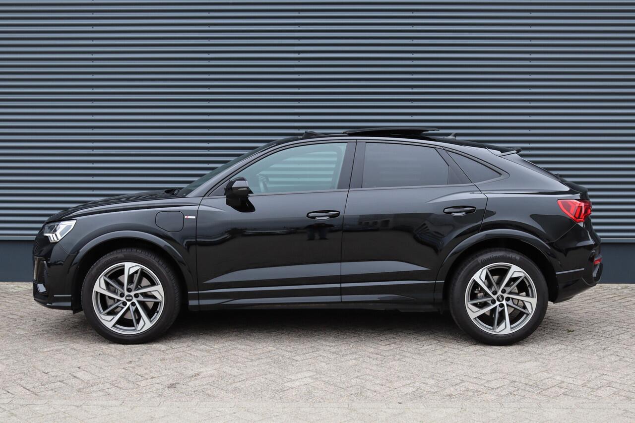 Audi Q3 Sportback 45 TFSI e 245PK S-Line Pano/LED/Keyless/Camera/Optiek+/Elek. klep/dodehoek/ACC/19"