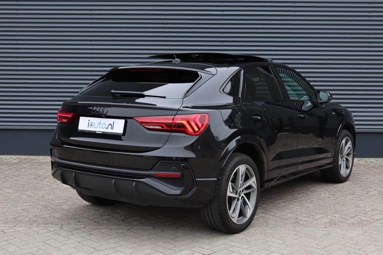 Audi Q3 Sportback 45 TFSI e 245PK S-Line Pano/LED/Keyless/Camera/Optiek+/Elek. klep/dodehoek/ACC/19"