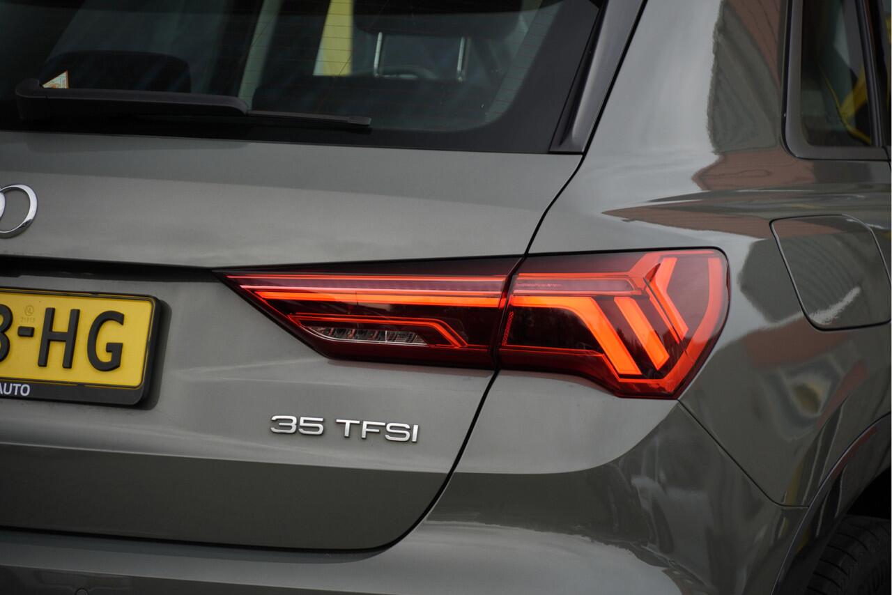 Audi Q3 35 TFSI 150PK! Automaat Business Edition BJ2020 Lmv 18'" | Led V+A | Pdc | Navi | Dynamische knipperlichten | Elek. achterklep | App-Connect | Achteruitrijcamera | Virtual cockpit | Climate control | Cruise control | Getint glas
