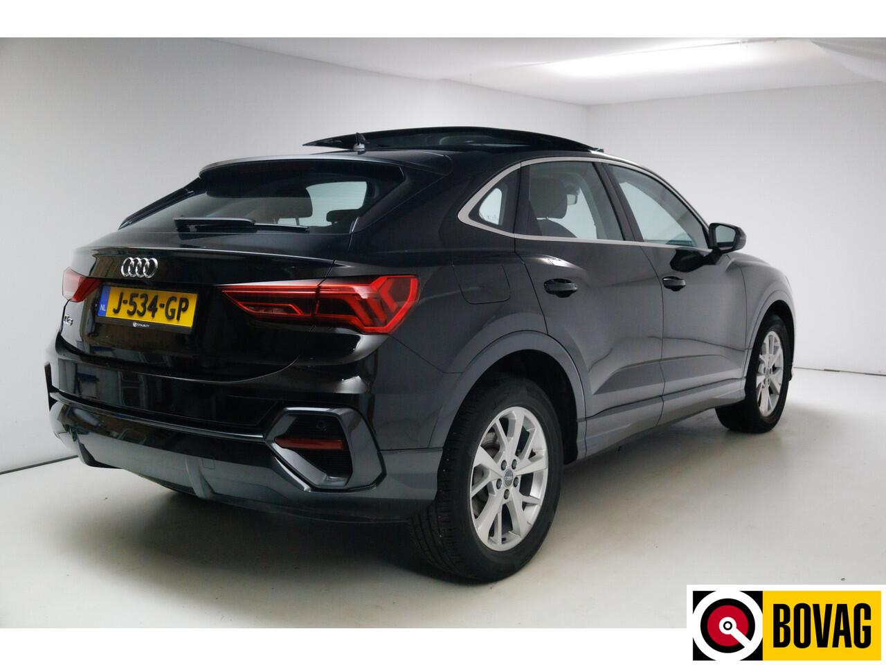 Audi Q3 Sportback 35 TFSI Business Edition 150 PK | Panoramadak | Leer | 360 camera | El. achterklep Stoelverwarming, Navigatie, App-connect, Lane assist, Cruise, Led verlichting, Regensensor