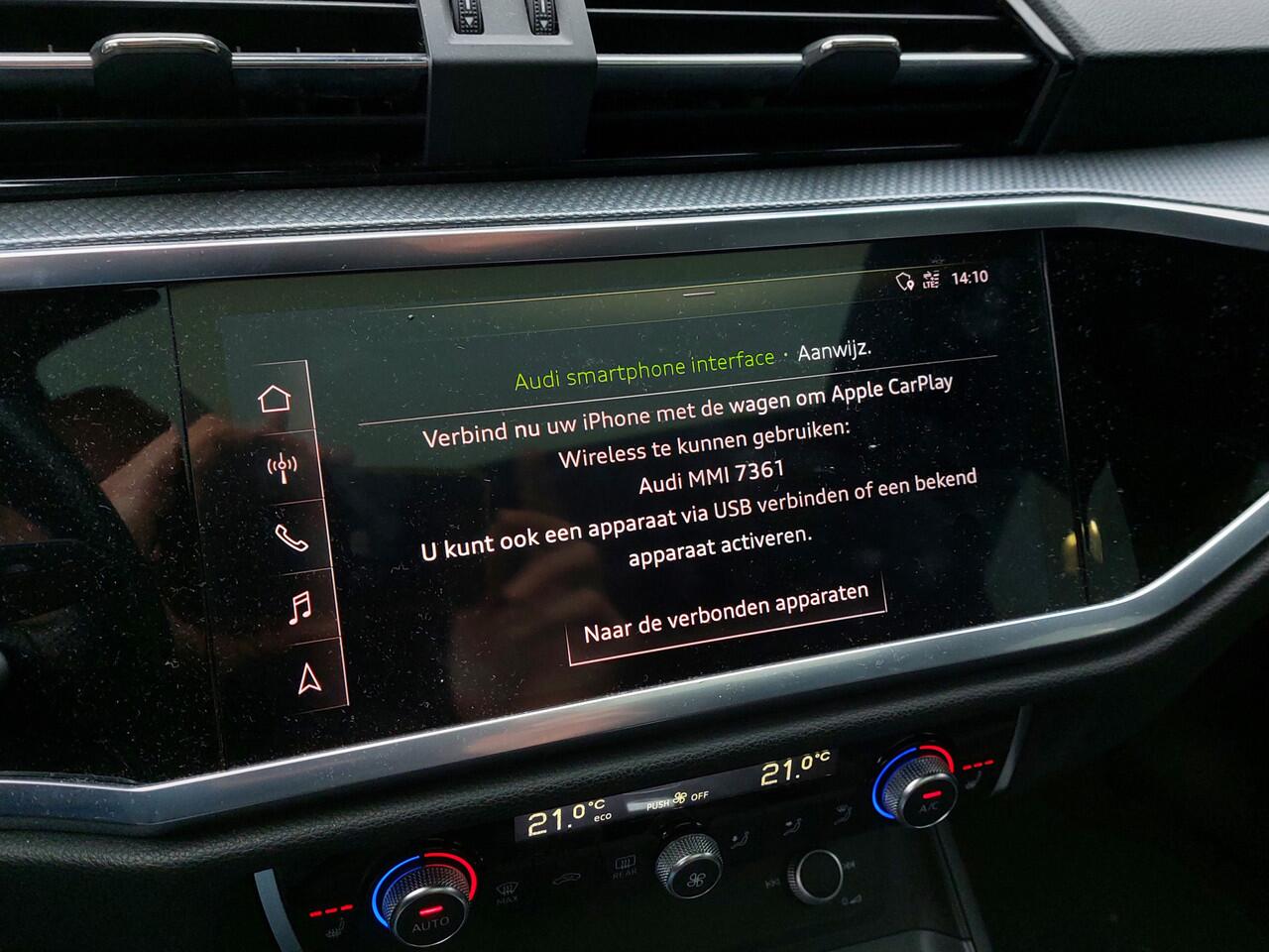Audi Q3 Sportback 40 TFSI 190pk Quattro S-Edition | Navi | Apple Carplay+Android Auto | Clima | Adap.Cruise | Led Koplampen | Panorama Schuifdak | Leder+Verwarmd | Dodehoek+Rijstrooksensor | Pdc V+A+Camera
