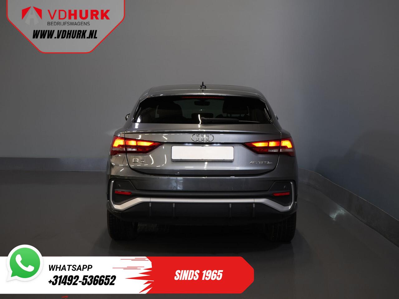 Audi Q3 Sportback 45 TFSI E-Tron 245 pk S-Line Cruise/ Virtual Cockpit/ Pano/ Carplay/ Stoelverw./ PDC/ Trekhaak