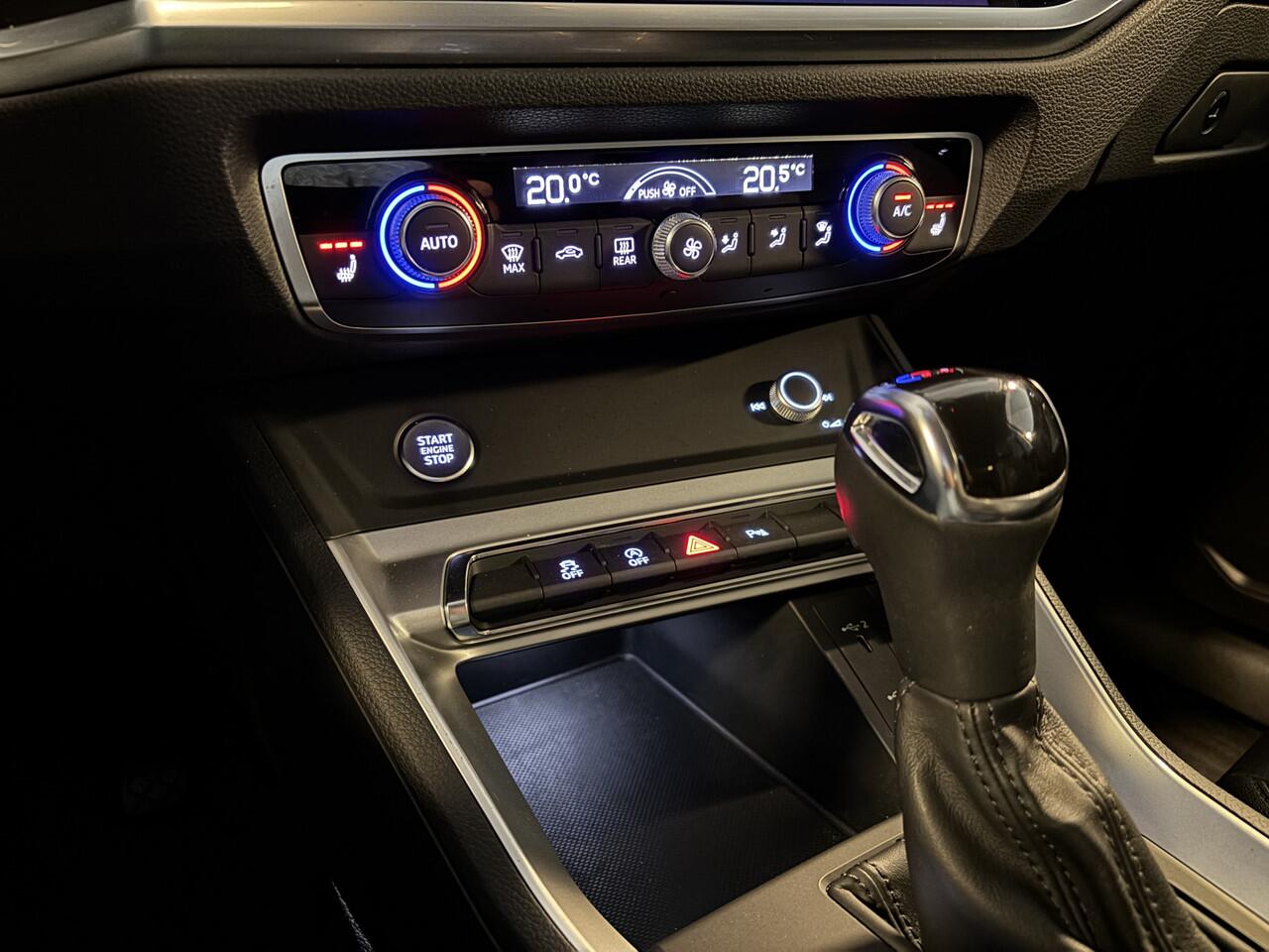 Audi Q3 40 TFSI quattro Aut - 2100 kg trek - Leer / Virtual / BLIS / Elek stoelen verwarmd / 360 camera / Adaptive cruise / Apple Carplay / Keyless - Elek Trekhaak -