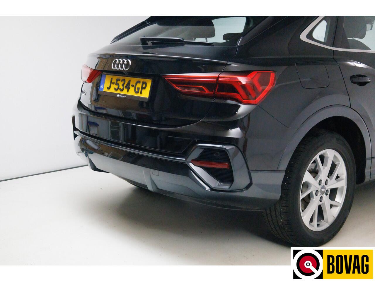 Audi Q3 Sportback 35 TFSI Business Edition 150 PK | Panoramadak | Leer | 360 camera | El. achterklep Stoelverwarming, Navigatie, App-connect, Lane assist, Cruise, Led verlichting, Regensensor