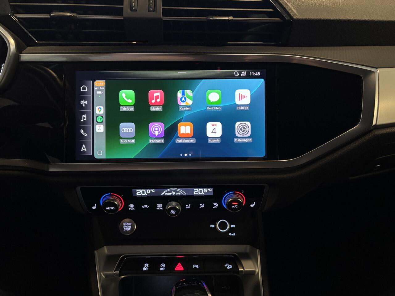 Audi Q3 40 TFSI quattro Aut - 2100 kg trek - Leer / Virtual / BLIS / Elek stoelen verwarmd / 360 camera / Adaptive cruise / Apple Carplay / Keyless - Elek Trekhaak -