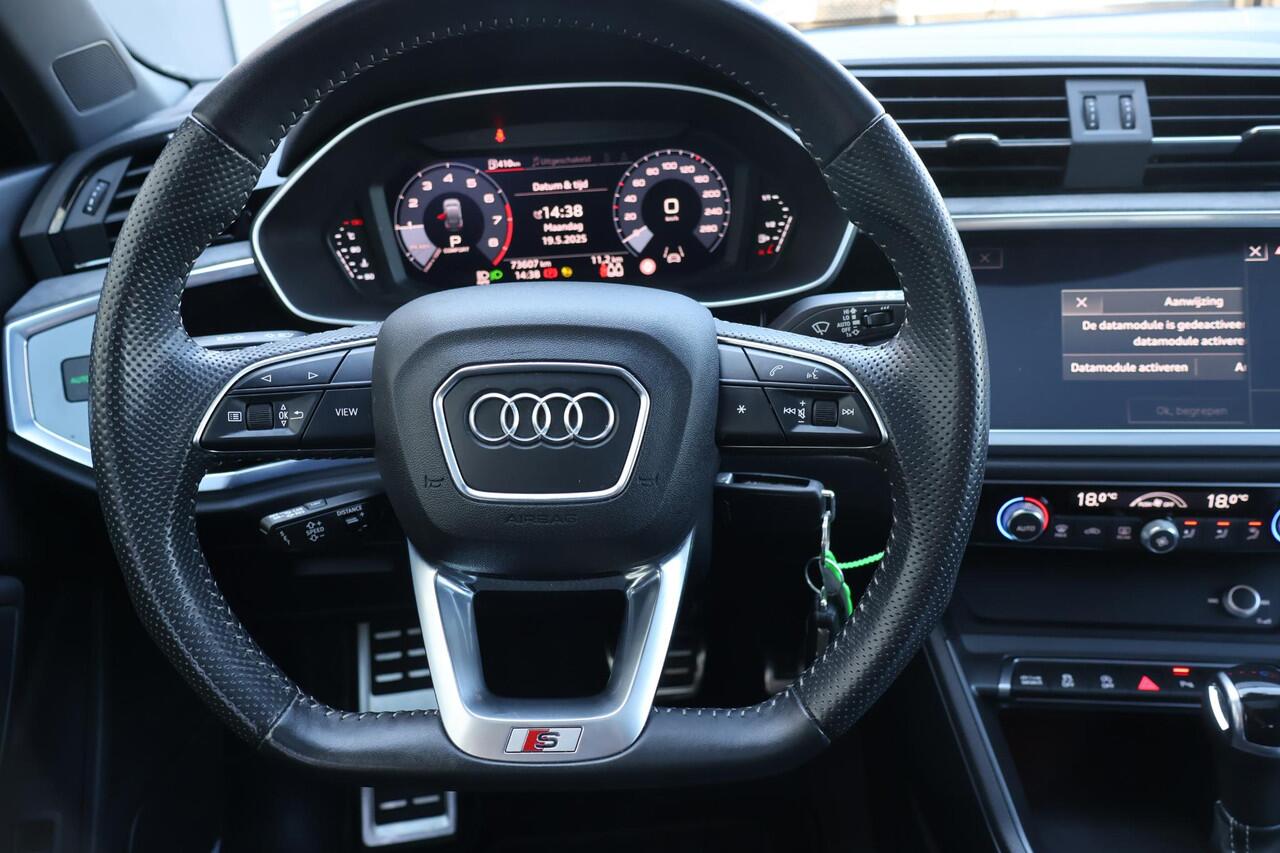 Audi Q3 Sportback 35 TFSI S Edition 2e Eigenaar | Dealer Onderh | NL-Auto | BTW | Pano | S-Line | Sfeer | B&O | Donkere Hemel | Vitrual Cockpit | Stoelverwarming | ELek Klep | Navi | PDC | Full Led | Carplay | Climate