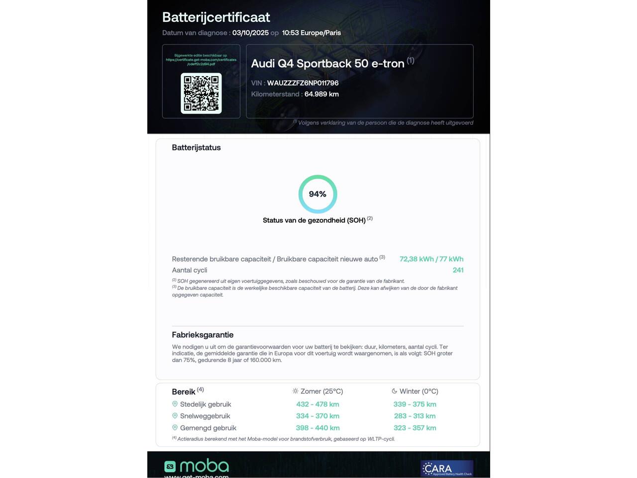 Audi Q4 Sportback e-tron 50 quattro S edition 77 kWh Elec. Stoelen+Geheugen / Panoramadak / Trekhaak / SOH 94%
