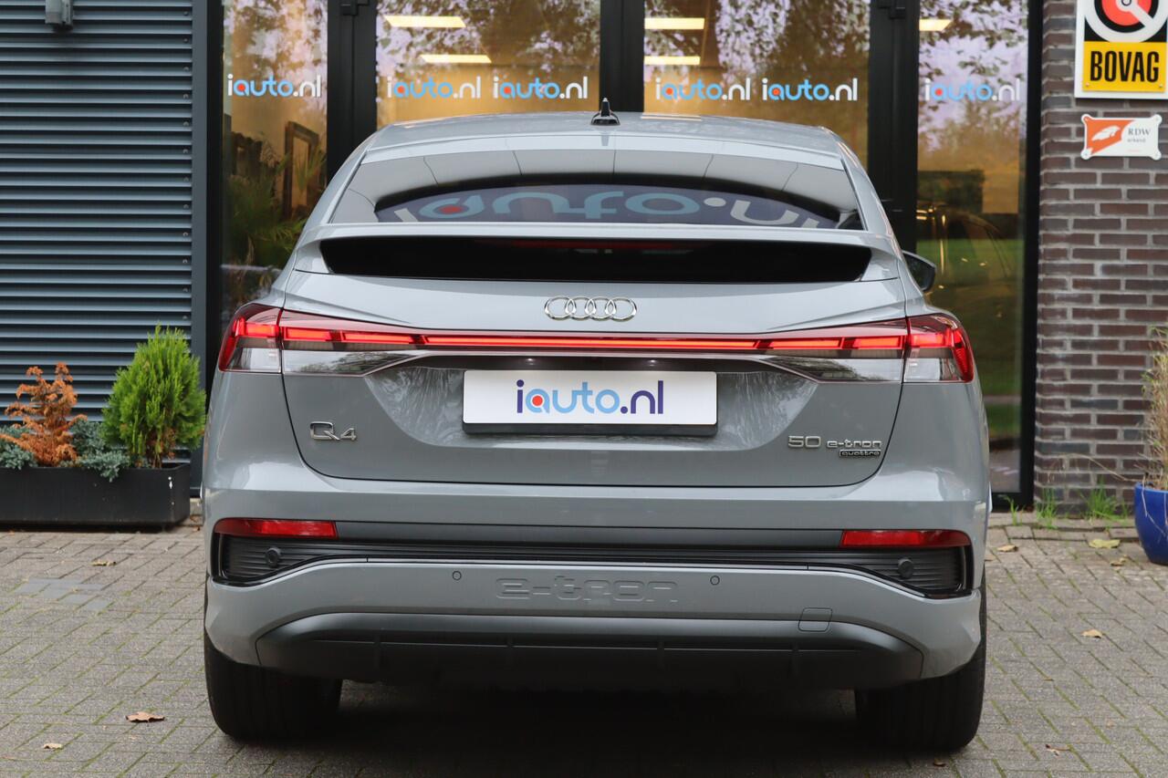 Audi Q4 Sportback e-tron 50 quattro S edition 77 kWh Optiek Zwart S-Line/Matrix LED/Camera/Navi Plus/ACC/Elek. klep/20"