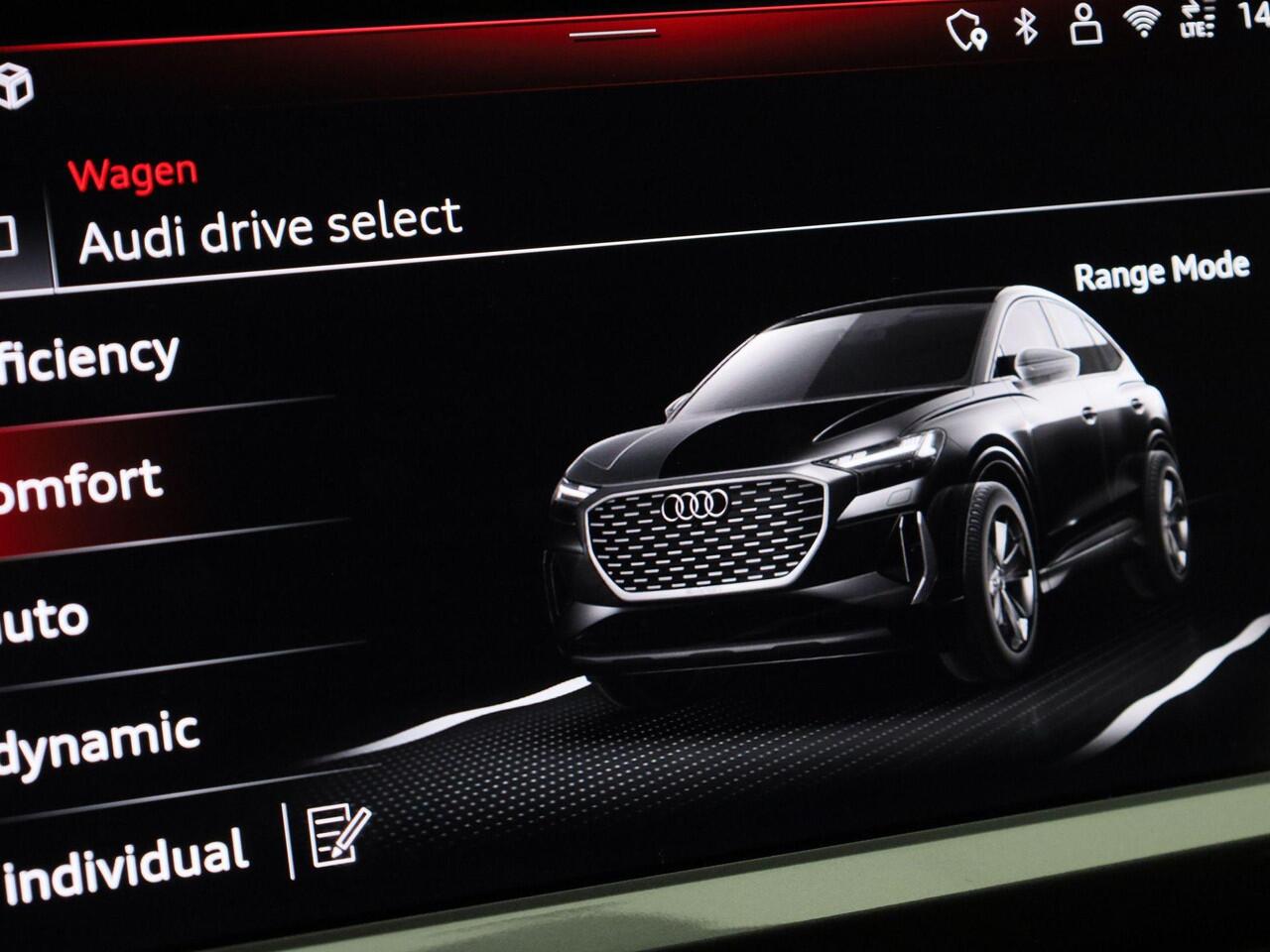 Audi Q4 Sportback e-tron 45 quattro S Edition 82 kWh Assistentiepakket plus · Bekleding Leder/stof · 21 inch LM velgen