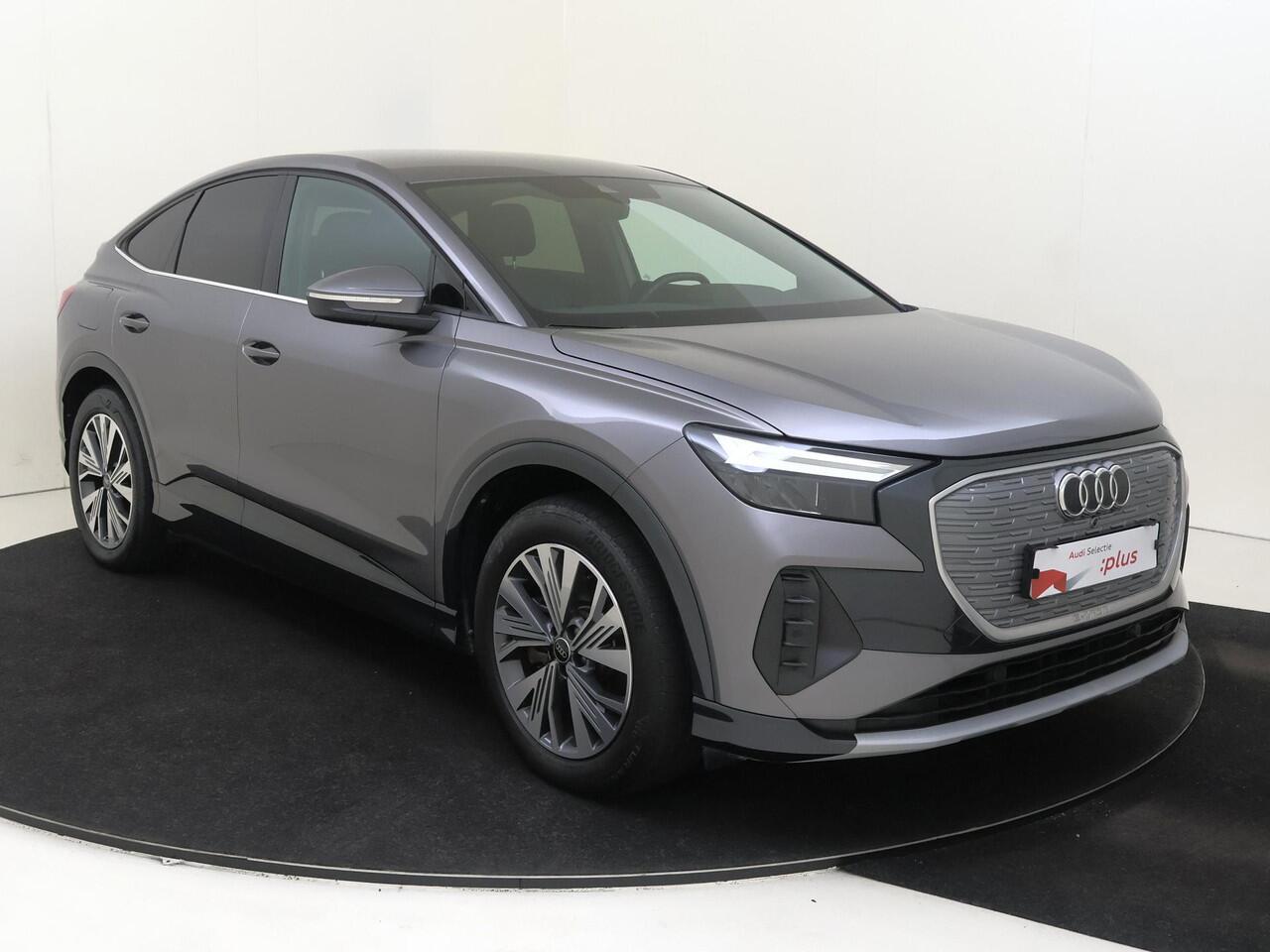 Audi Q4 Sportback e-tron 40 Advanced edition 77 kWh | Parkeersensoren | Lederen bekleding | SoH 92%| Cruise control | CarPlay | Navigatie Plus | Stoelverwarming | Voorklimatisering |