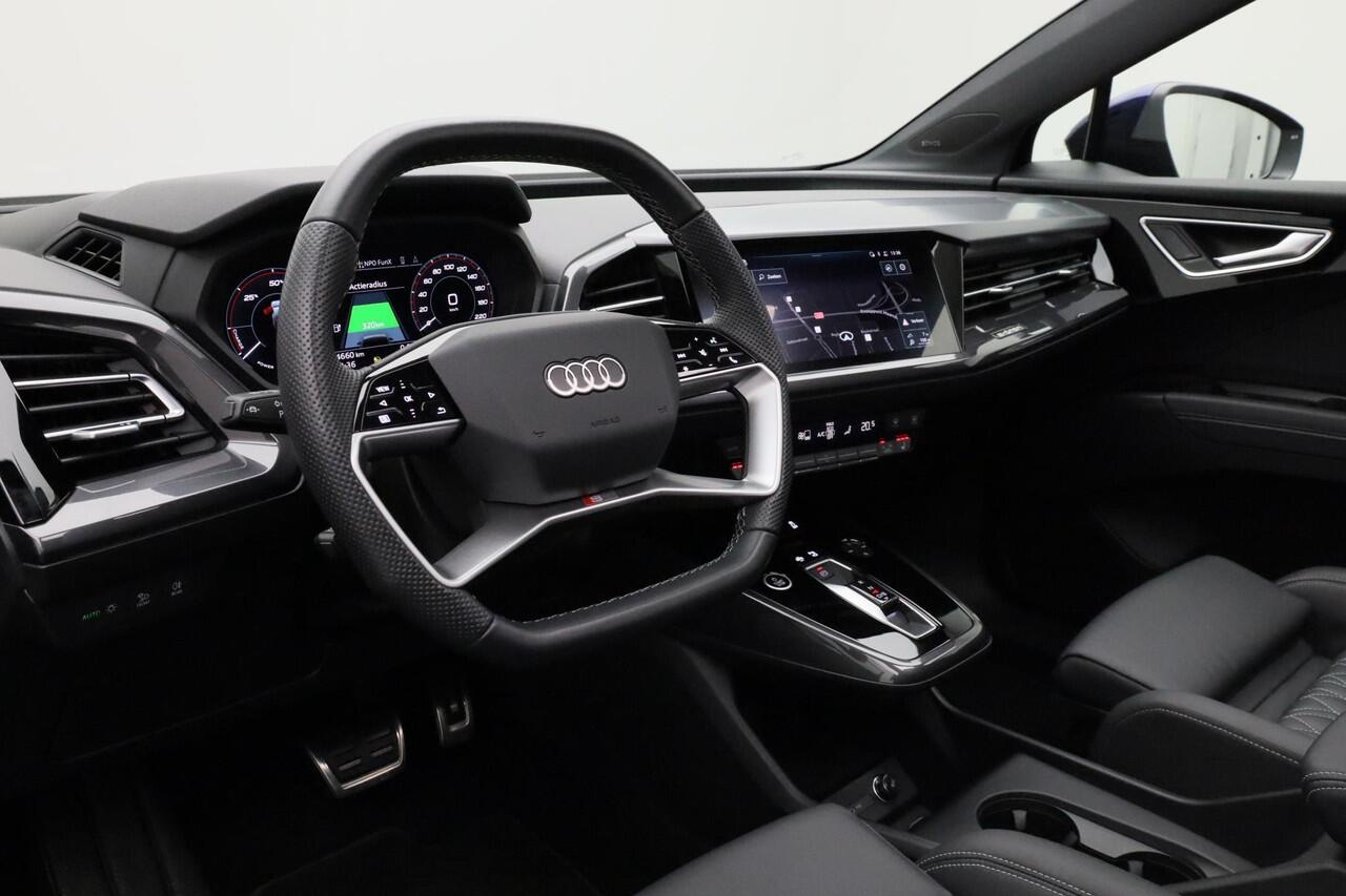Audi Q4 Sportback e-tron 40 S edition 77 kWh 204 pk | Panoramadak | Leder fijnnappa | Head-up display | Sonos |