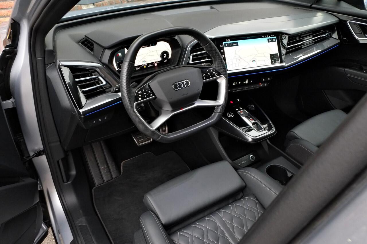 Audi Q4 Sportback e-tron 40 S Edition 77 kWh ACC, Achteruitrijcamera, Lederen sportstoelen, Matrix LED, 20 inch