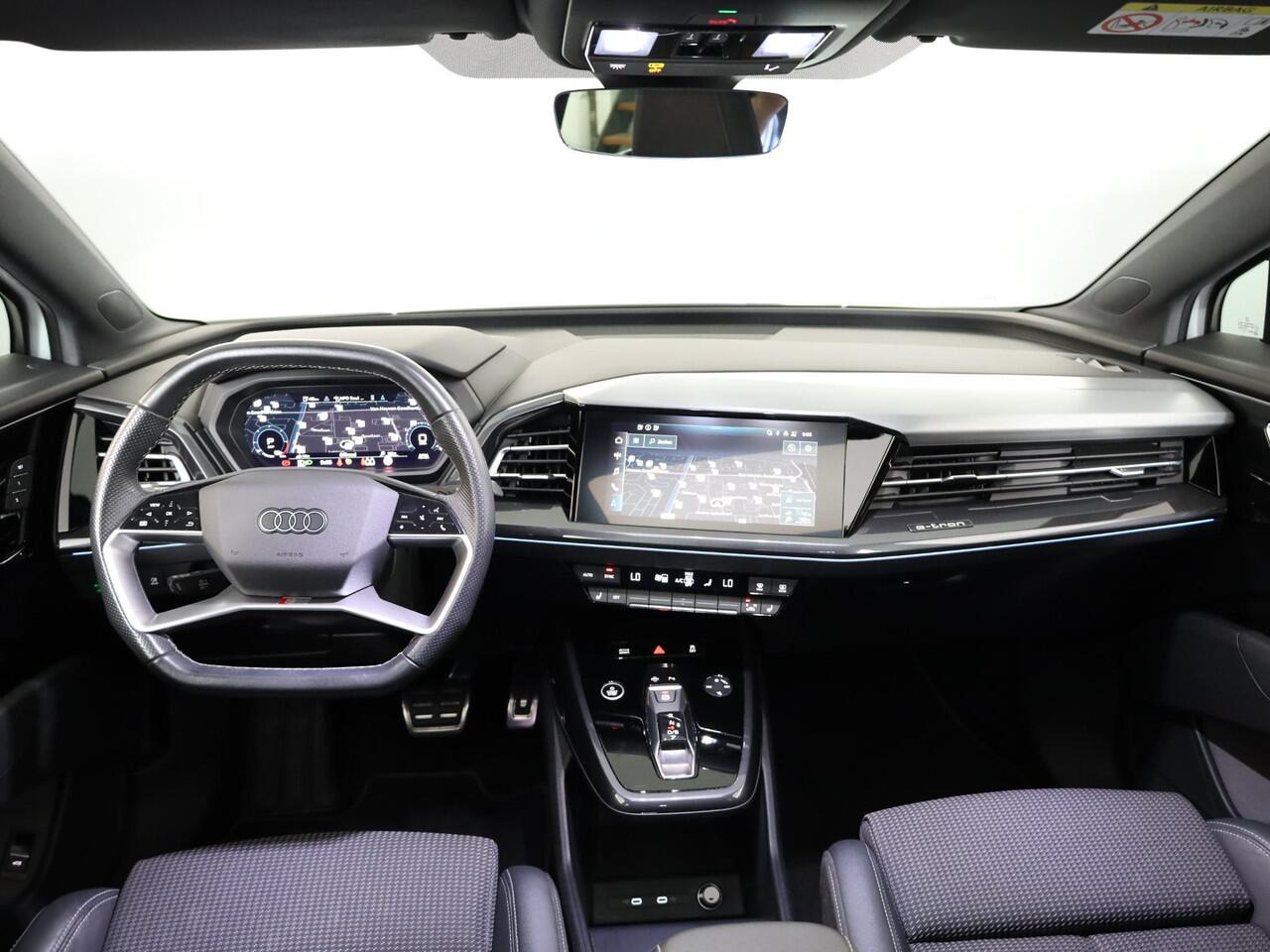 Audi Q4 e-tron 35 Launch edition S Competition 55 kWh 170pk | Panoramadak | Elektrisch verstelbare voorstoelen | Warmtepomp | Navigatie | Matrix LED |20'LM-velgen|SOH 89%