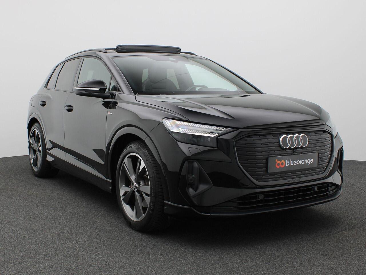 Audi Q4 e-tron 35 Launch edition S Competition 55 kWh 170PK Aut. Elektrisch glazen panorama-dak, Adaptieve Cruise Controle, Navi, Dynamic Pakket, Warmtepomp, Matrix LED-Verlichting, Stoelverwarming, 20" LM Velgen