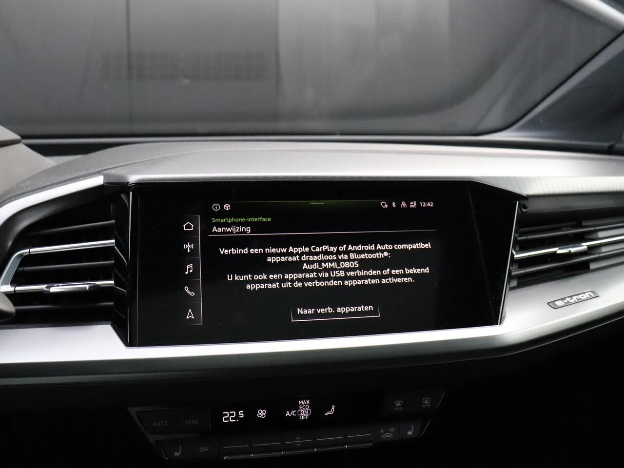 Audi Q4 e-tron 35 Launch edition Advanced Plus 55 kWh | S-LINE | SOH 92% | PANODAK | WARMTEPOMP | CAMERA | APPLE CARPLAY | STOELVERW. | NIEUWSTAAT |