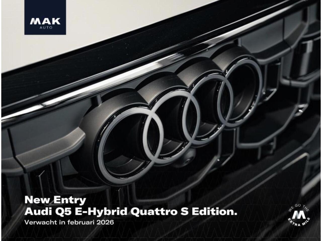 Audi Q5 E-Hybrid Quattro S Edition Competition, B&O, pano, trk. haak, 21", luchtv., matrix-LED, OLED, memory, keyless, HUD, ACC, privacy