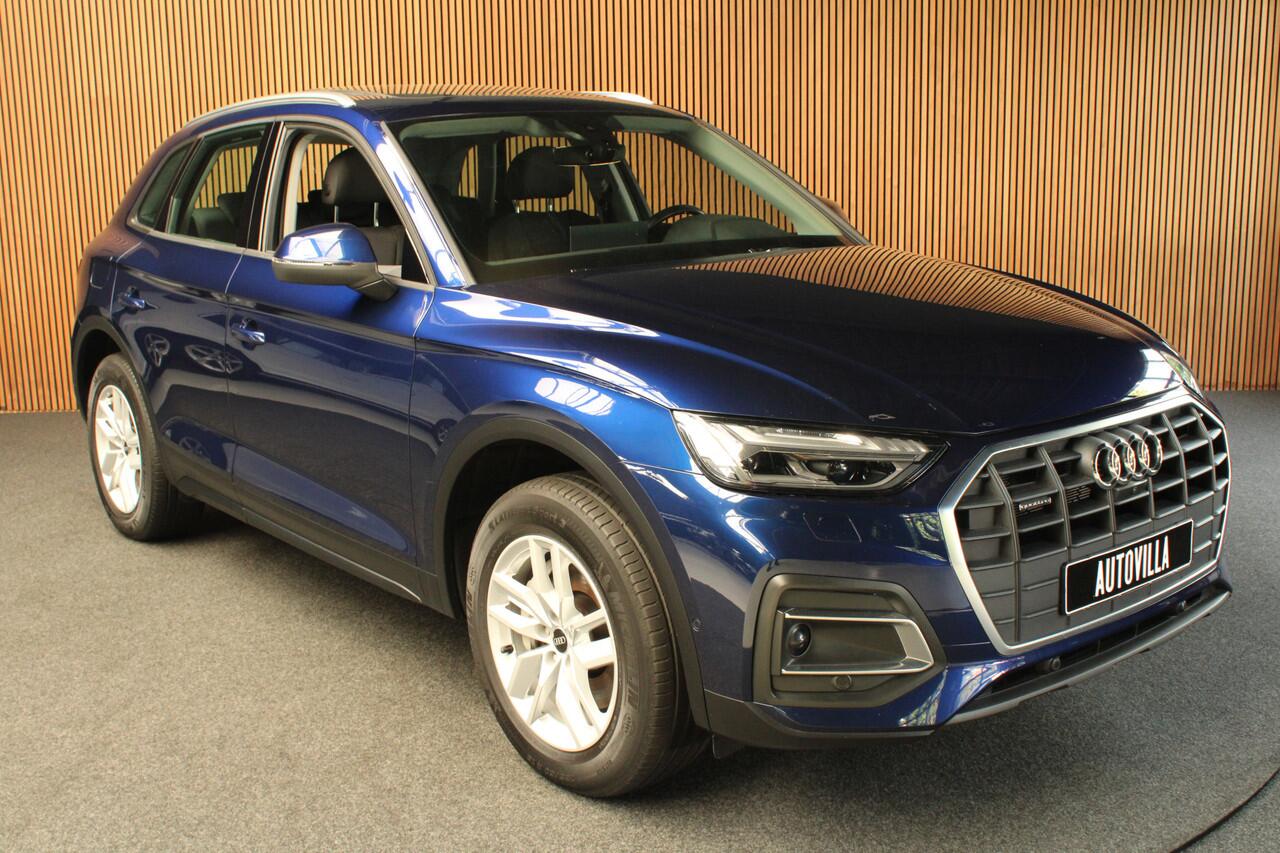 Audi Q5 50 TFSI e quattro Panodak 360° Virtual Memory seats ACC Elektr. uitklapbare trekhaak Elektr. bedienbaar achterklep Assistentiepakket 'Tour' Sportstoelen PDC Keyless Climate (3-zone) Stoelverwarming Cruise LM velgen BTW auto