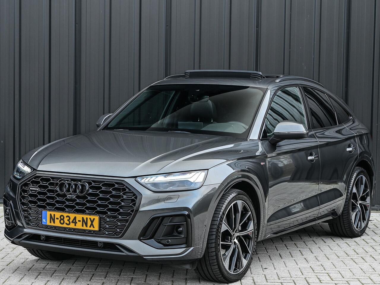 Audi Q5 Sportback 50 TFSI e S edition · Adaptive Cruise · Luchtvering · Memory Seats · Bang & Olufsen Sound · Stoelverwarming · Leder · Keyless · Panoramadak · 360 Camera · EL. Trekhaak