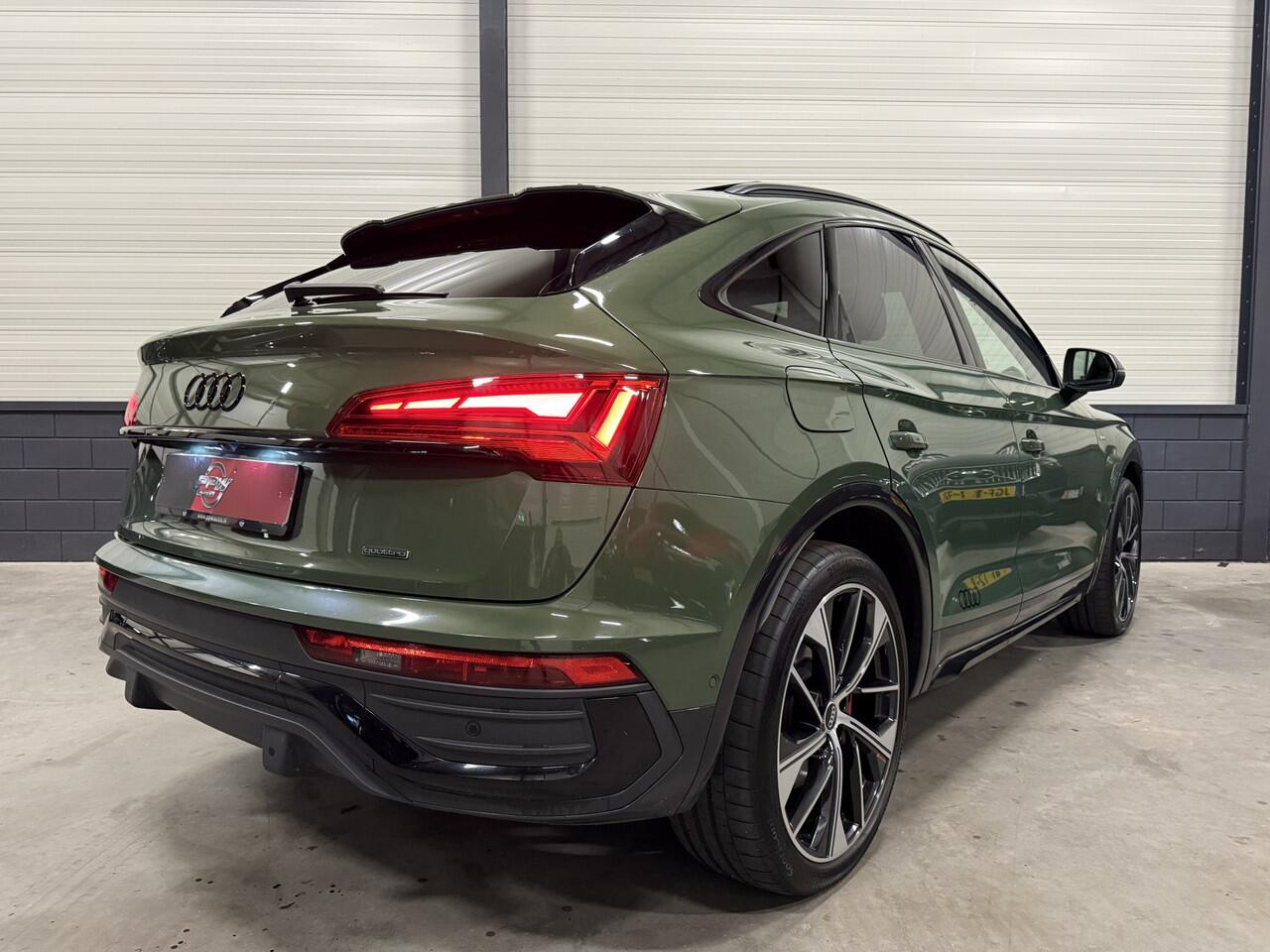 Audi Q5 Sportback 55 TFSI e S-Line DISTRIKTGRUN/PANO/LUCHTVERING/360CAMERA/LEER-SPORT/STANDKACHEL/21"AUDI-SPORT/BLACK-OPTIC/VOLLEDIG AUDI DEALER HISTORIE